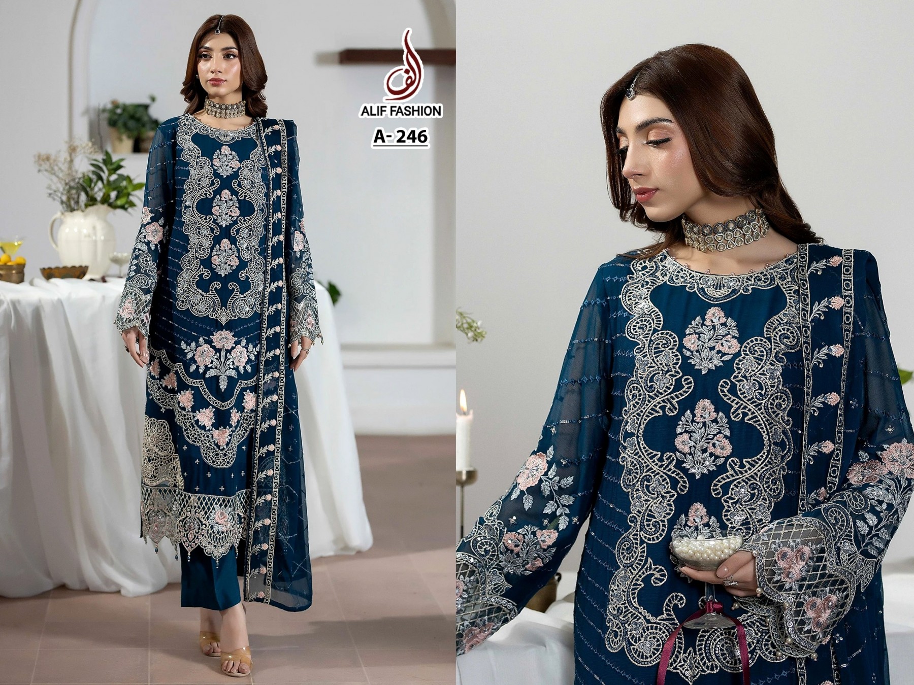 Pakistani Pure Cotton Embroidered Collection