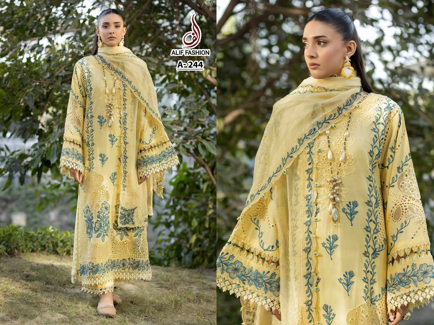 Pakistani Pure Cotton Embroidered Collection