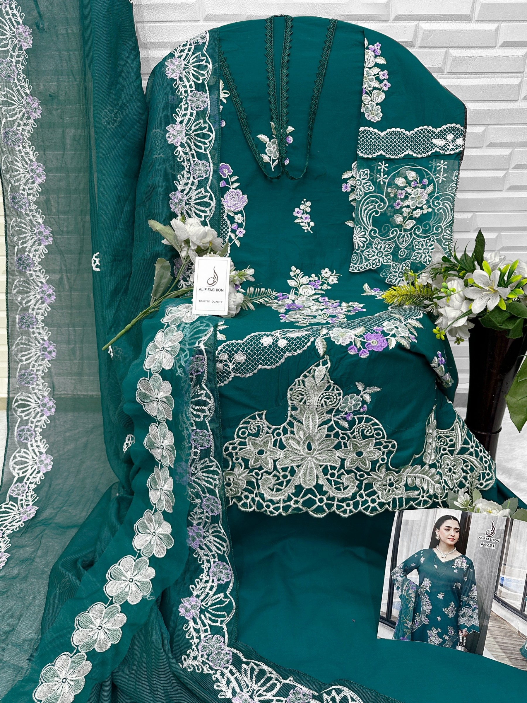 Pakistani Pure Cotton Embroidered Collection
