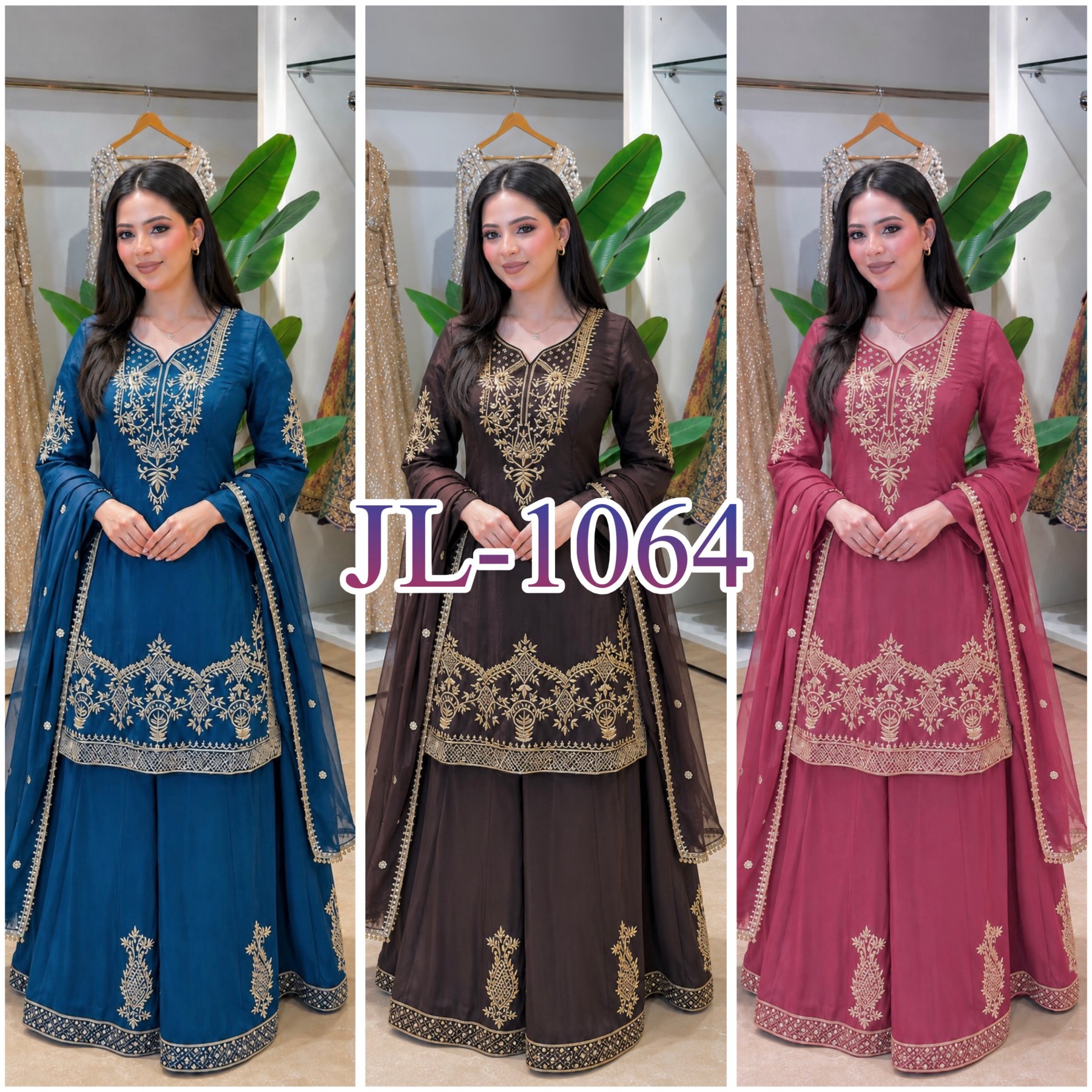 JL-1064 Natural Crepe Silk Designer Collection