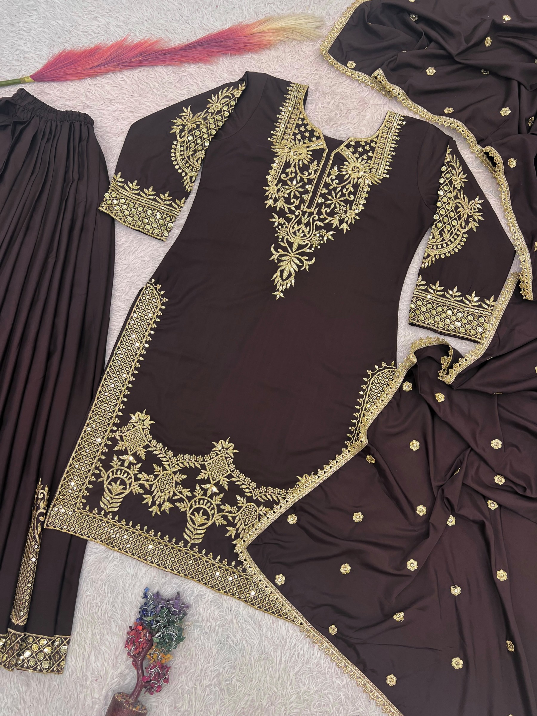 JL-1064 Natural Crepe Silk Designer Collection