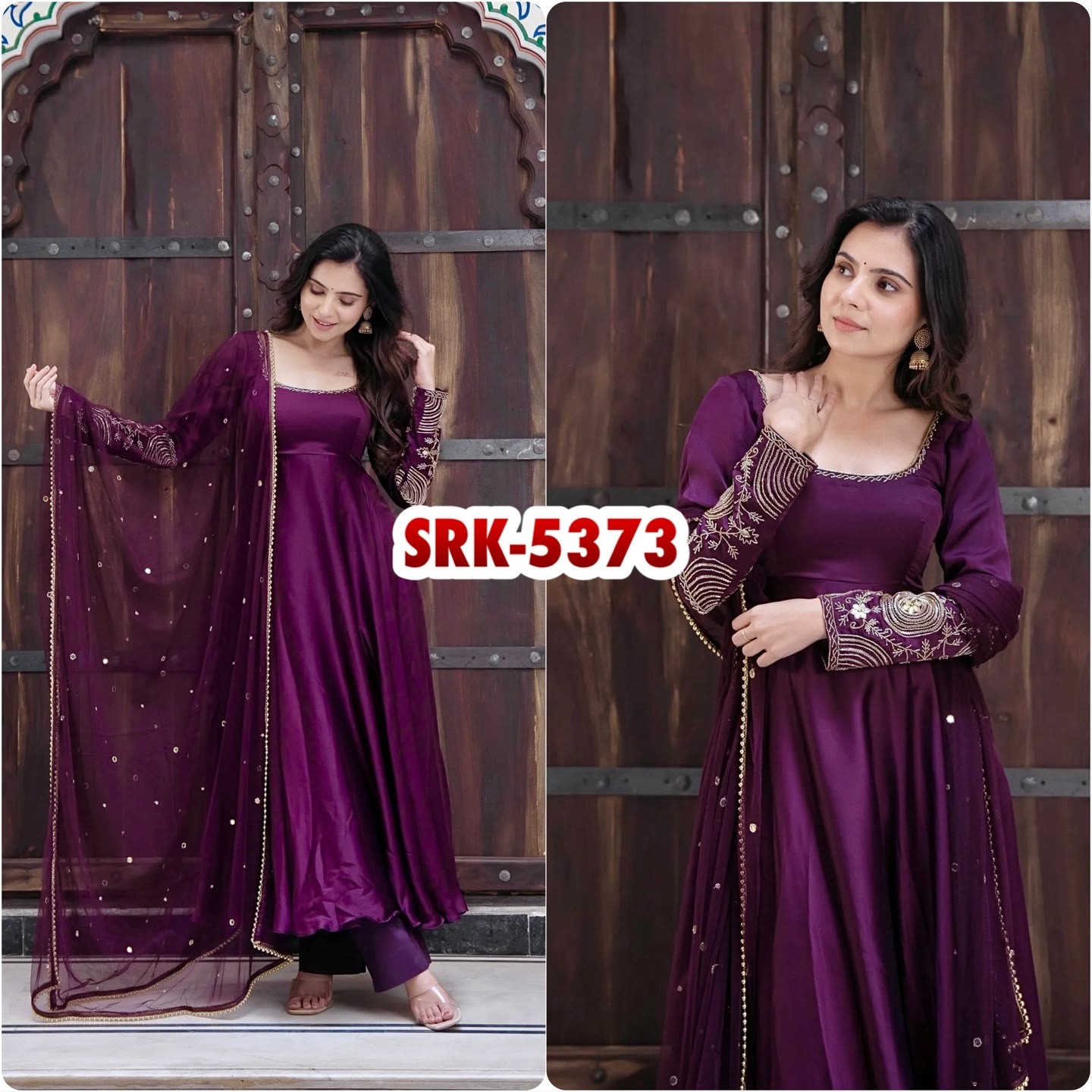 SRK-5373 Upada Silk Designer Gown Collection