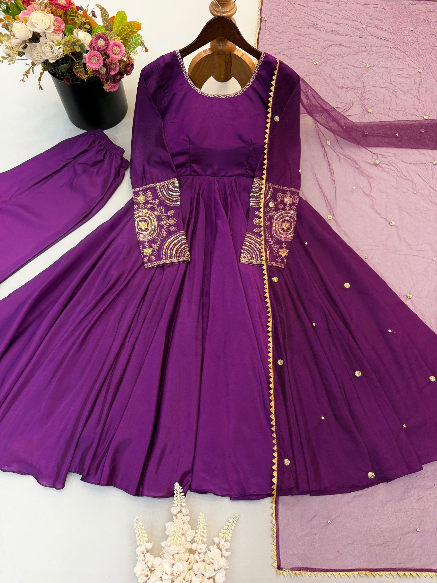 SRK-5373 Upada Silk Designer Gown Collection