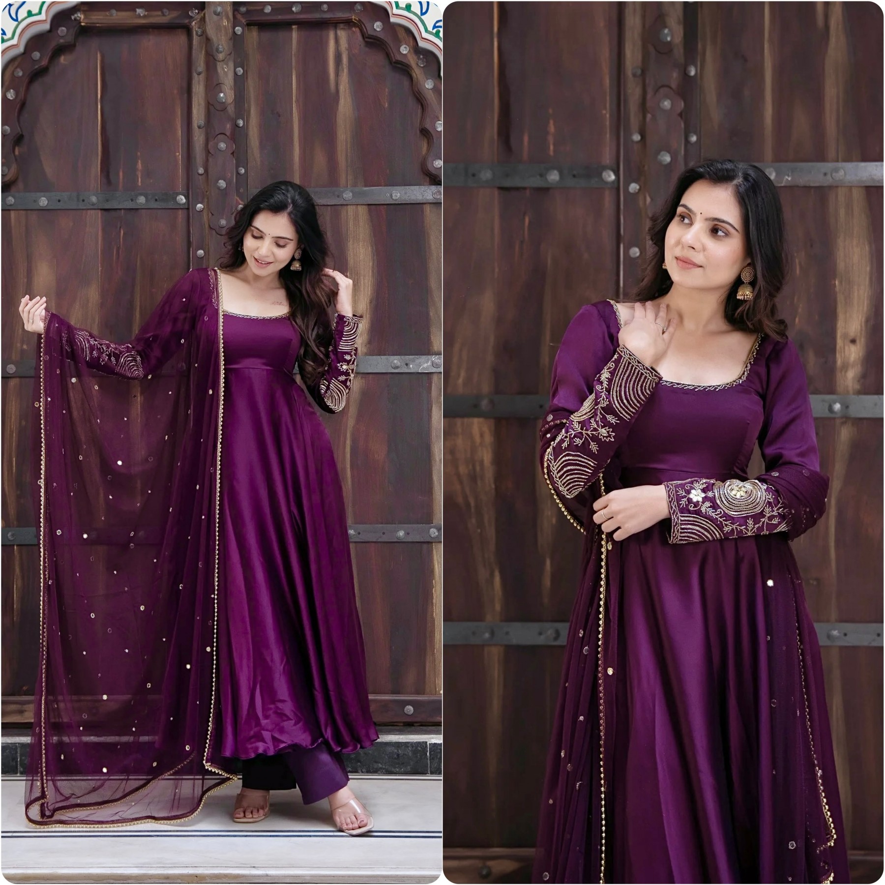 SRK-5373 Upada Silk Designer Gown Collection
