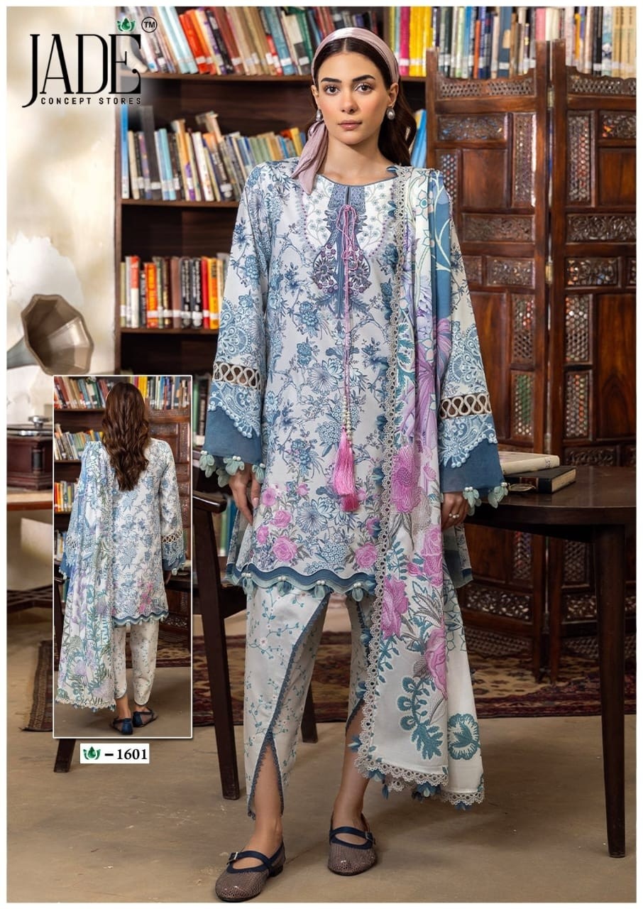 Jade Crimson Vol 16 Exclusive Heavy Lawn Collection Pakistani Karachi Printed Suit Full Set Wholesale Price
