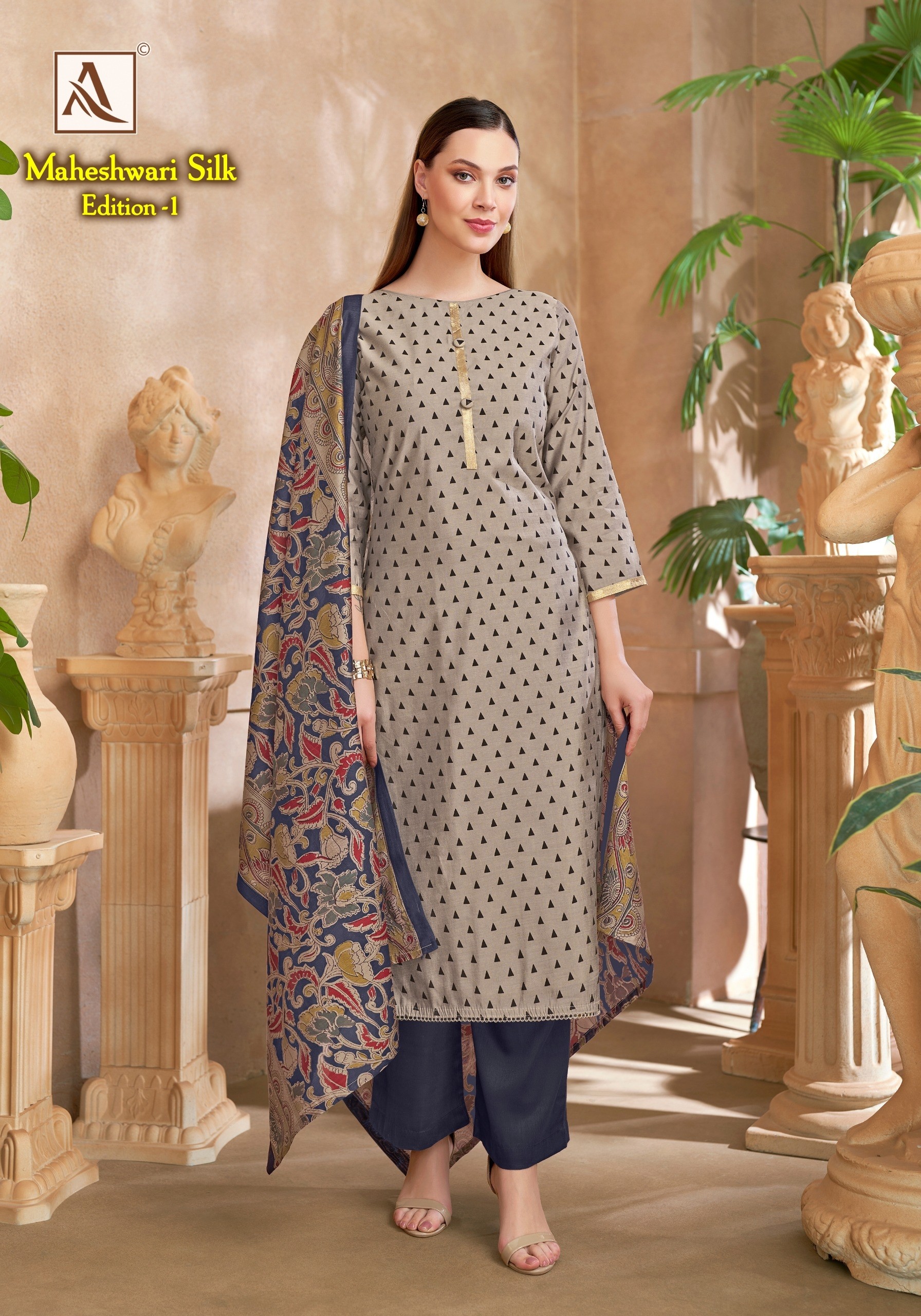ALOK SUIT – MAHESWARI SILK Designer Collection