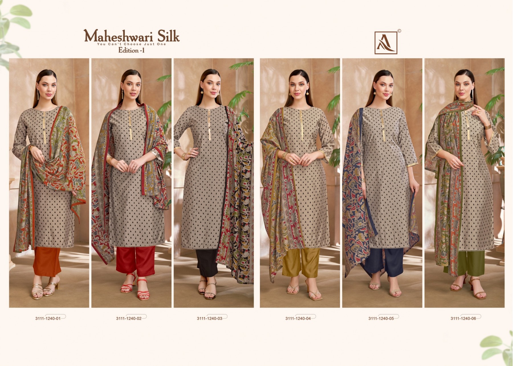 ALOK SUIT – MAHESWARI SILK Designer Collection