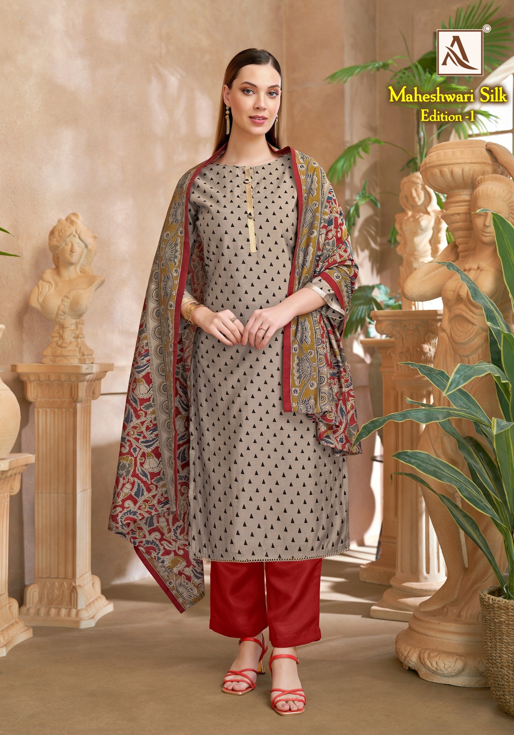ALOK SUIT – MAHESWARI SILK Designer Collection