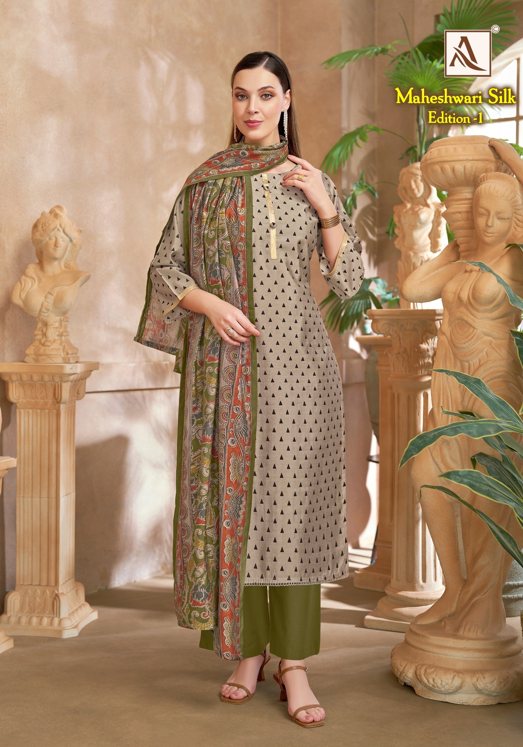 ALOK SUIT – MAHESWARI SILK Designer Collection
