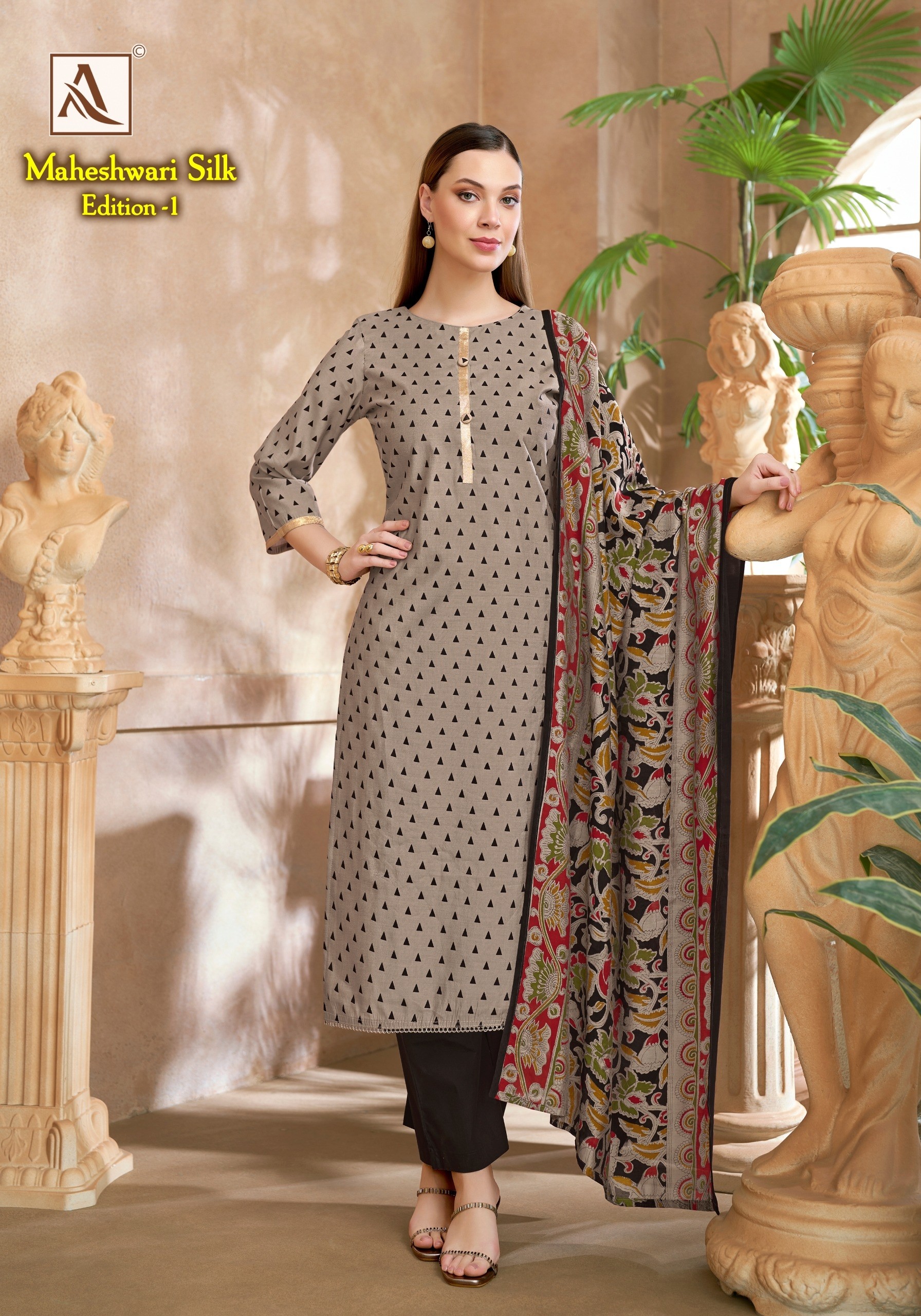 ALOK SUIT – MAHESWARI SILK Designer Collection