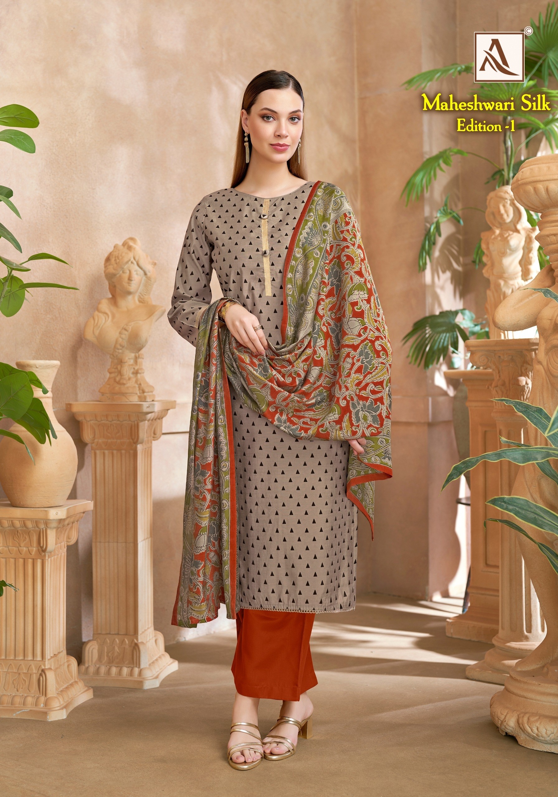 ALOK SUIT – MAHESWARI SILK Designer Collection