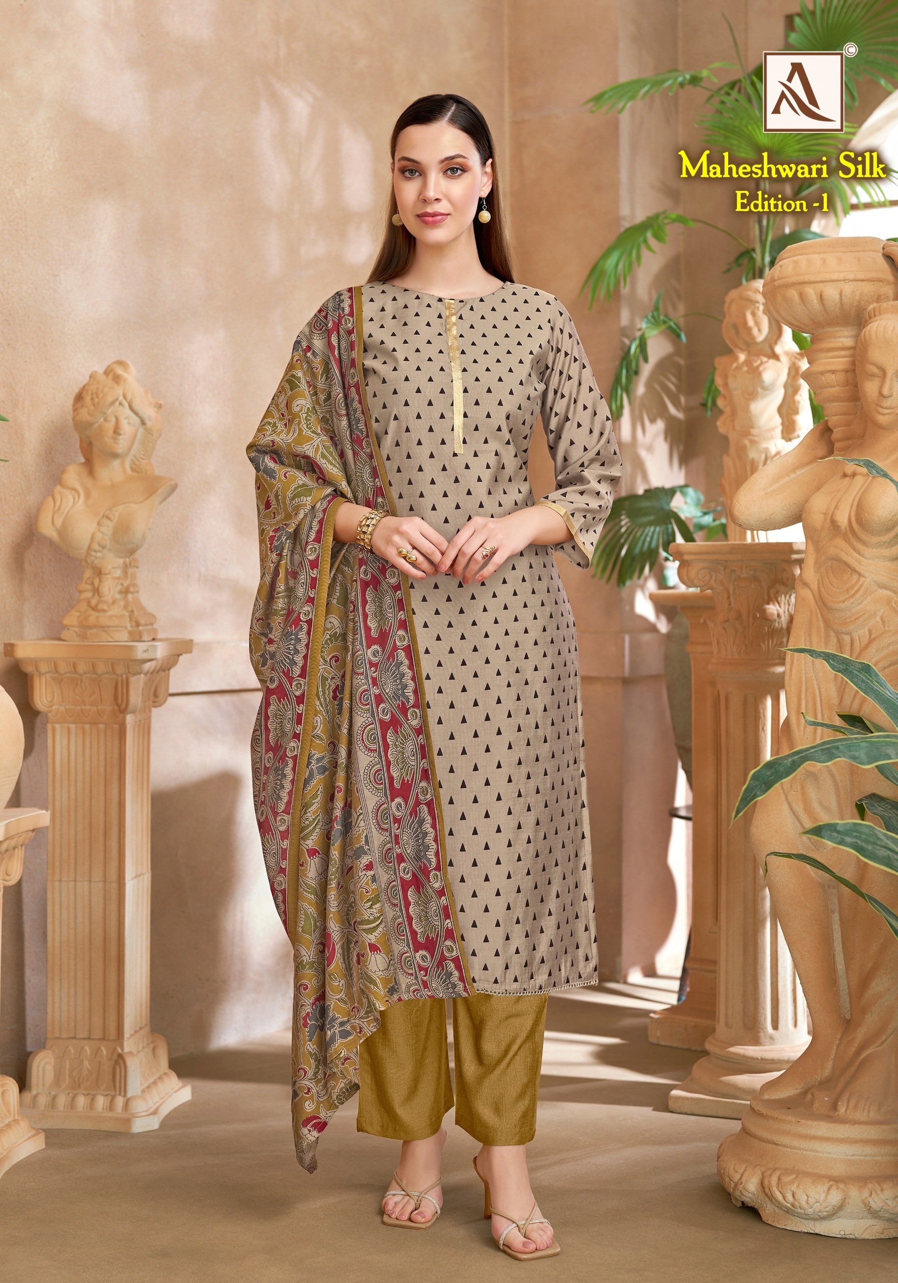 ALOK SUIT – MAHESWARI SILK Designer Collection
