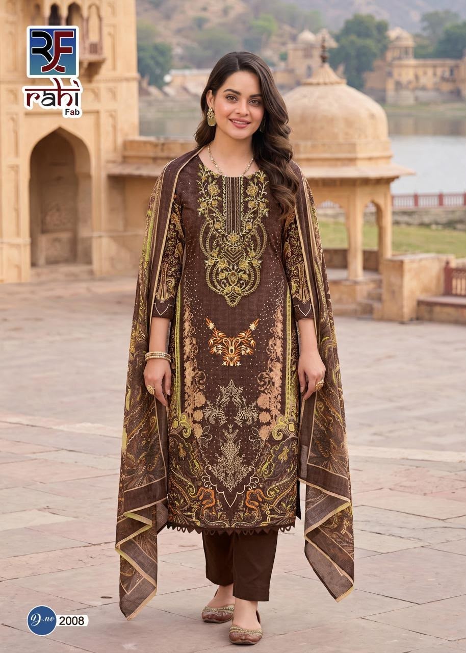 RAHI FAB – RED ORCHID VOL-2 Lawn Collection