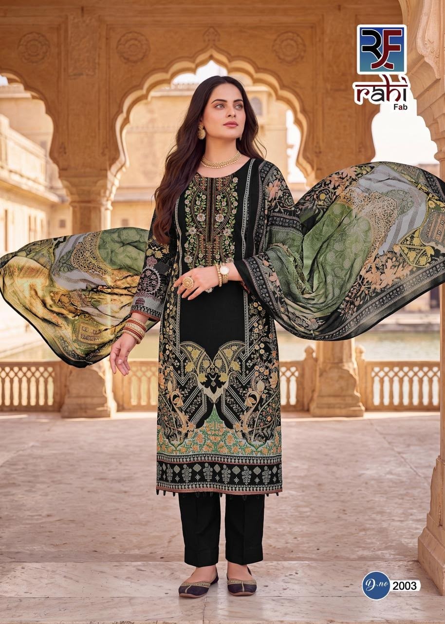 RAHI FAB – RED ORCHID VOL-2 Lawn Collection