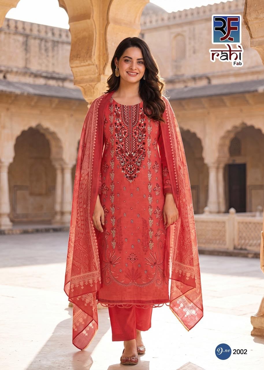 RAHI FAB – RED ORCHID VOL-2 Lawn Collection