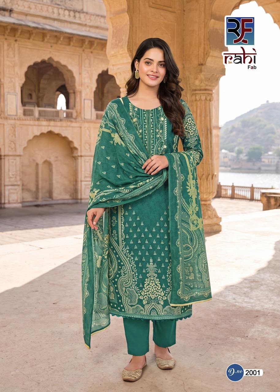 RAHI FAB – RED ORCHID VOL-2 Lawn Collection