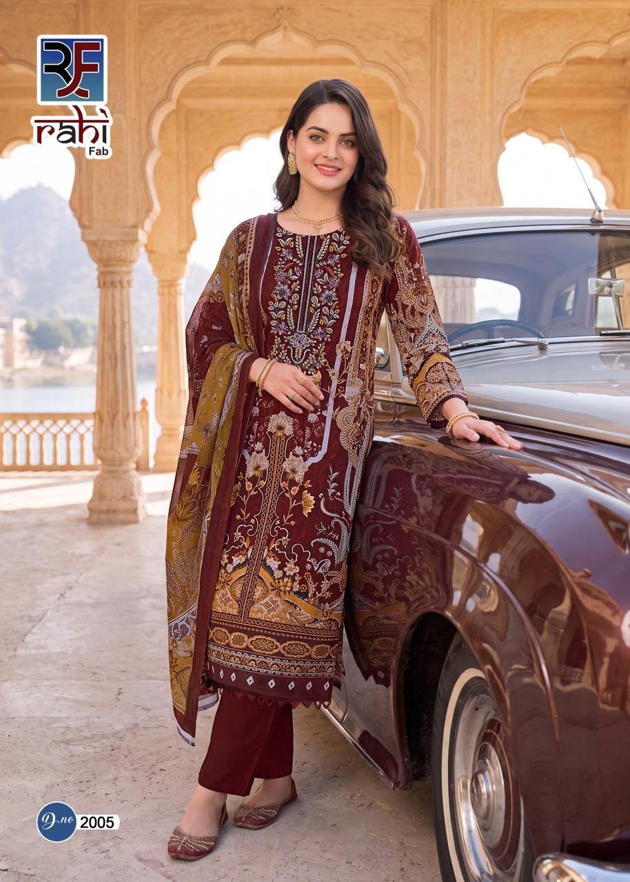 RAHI FAB – RED ORCHID VOL-2 Lawn Collection