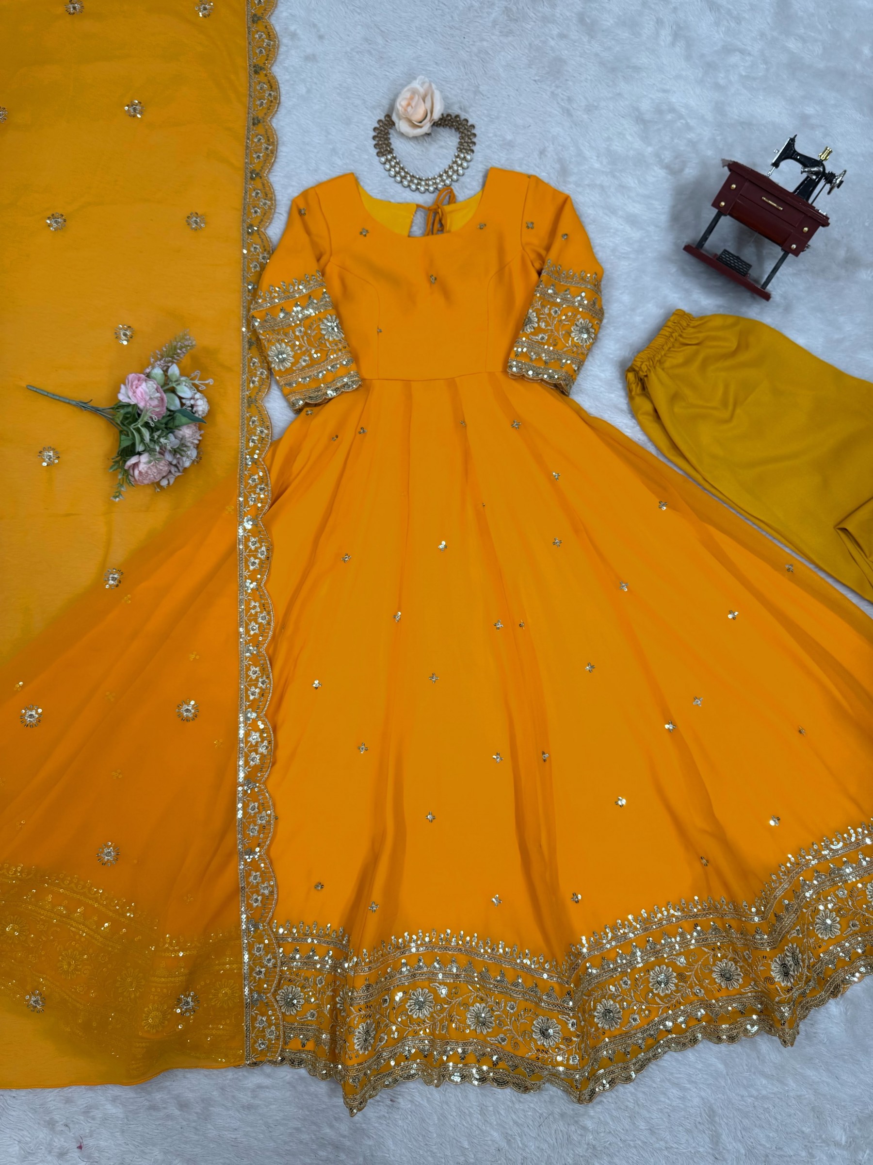 SP-23 Faux Georgette Designer Gown Collection