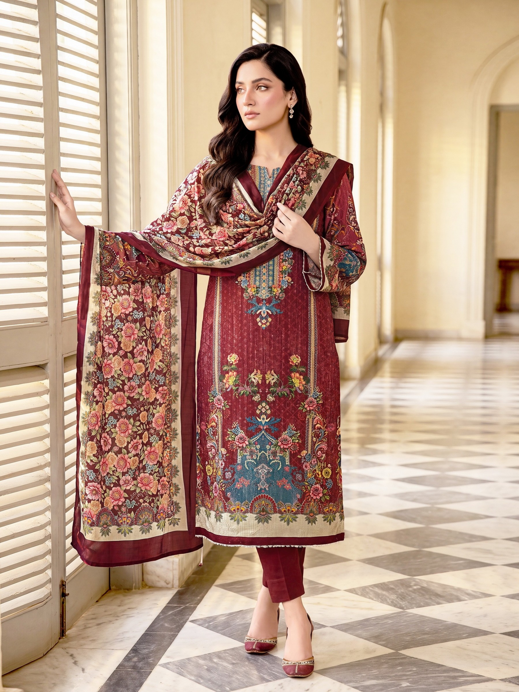 KAVYA KALA Couture | MARIA B. | Cotton Digital Print Suit