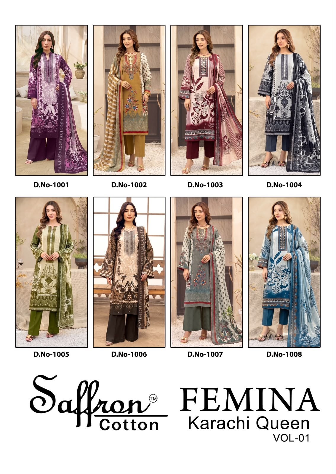 SAFFRON COTTON | FEMINA KARACHI QUEEN VOL 01