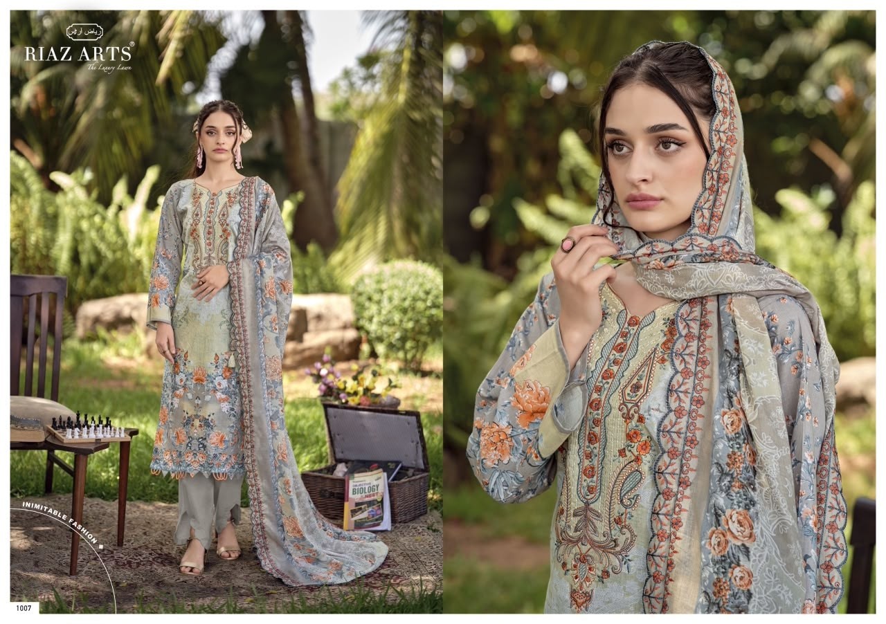 RIAZ ARTS REHMAT | Lawn Cotton Cambric Embroidered Suit