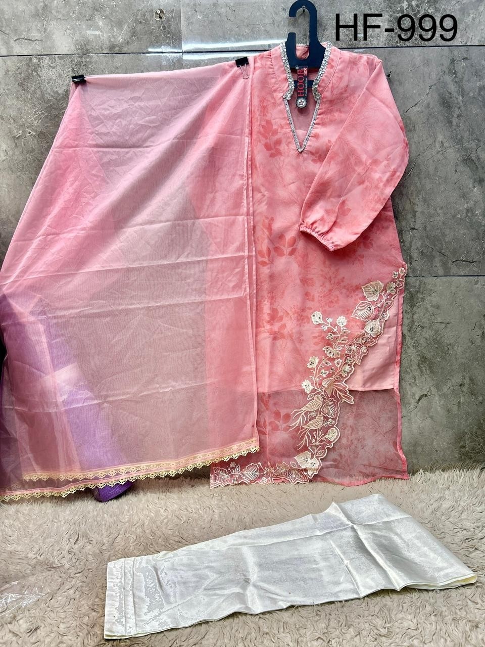 Hoor Tex HF-999 | Soft Organza Pakistani Suit