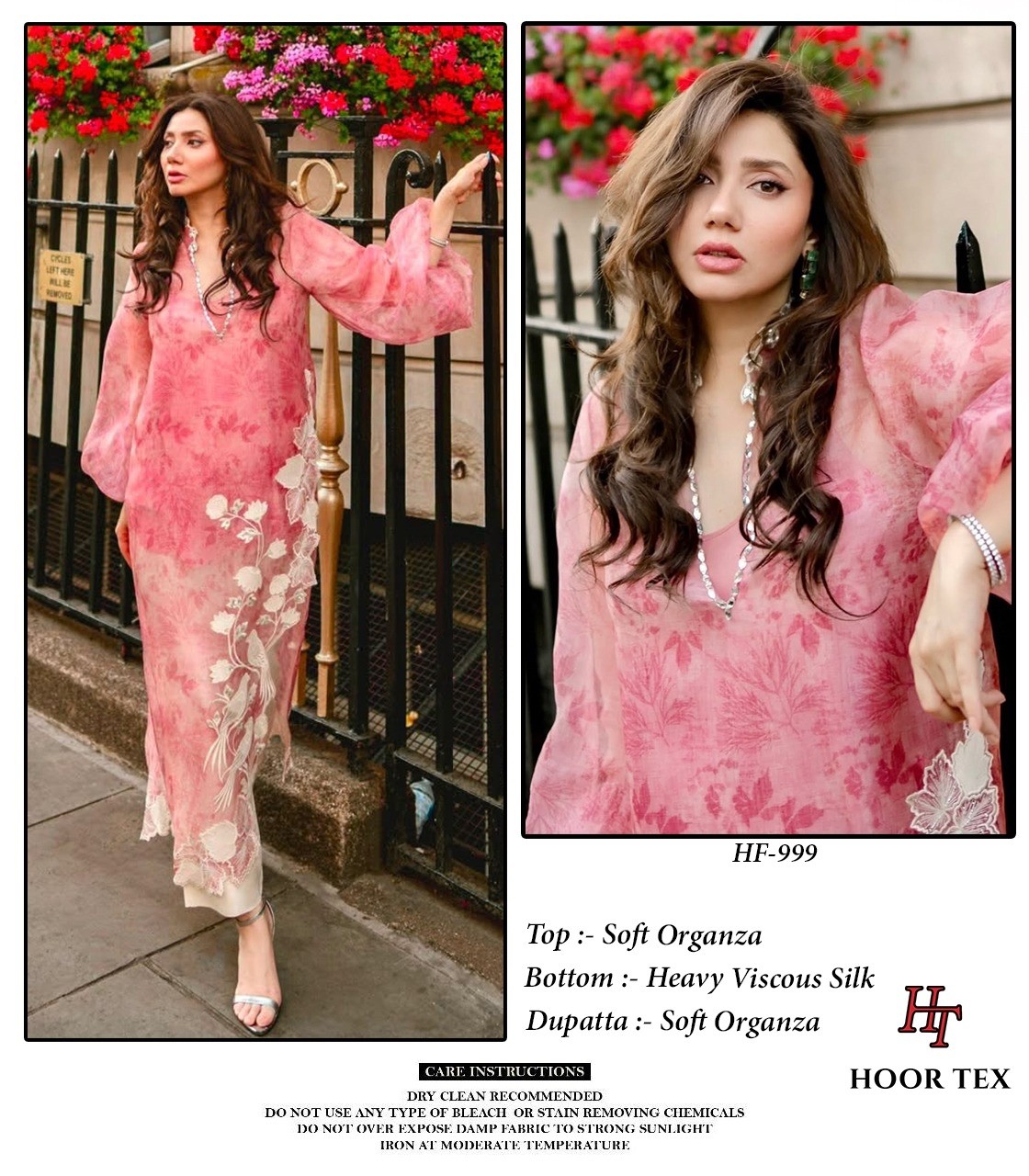 Hoor Tex HF-999 | Soft Organza Pakistani Suit