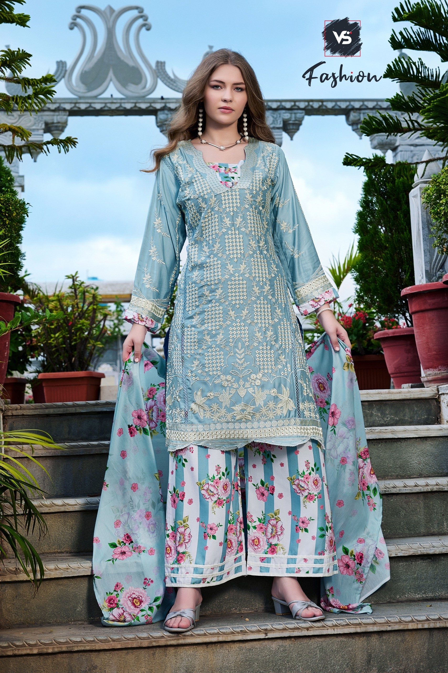 D.No. 2751 | Reyon Satin Embroidered Kurti Set