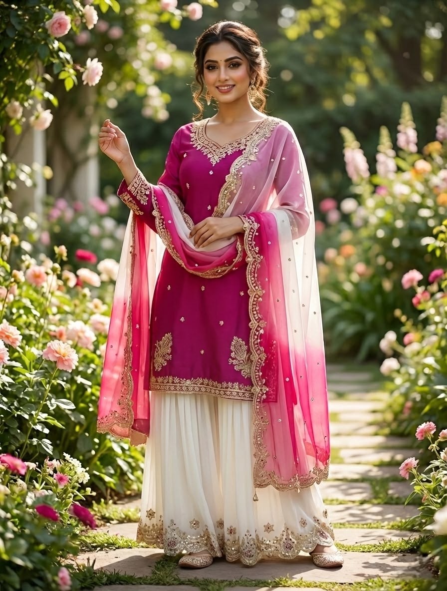 JL-1041 Premium French Crepe 5mm Sequin Embroidered Set