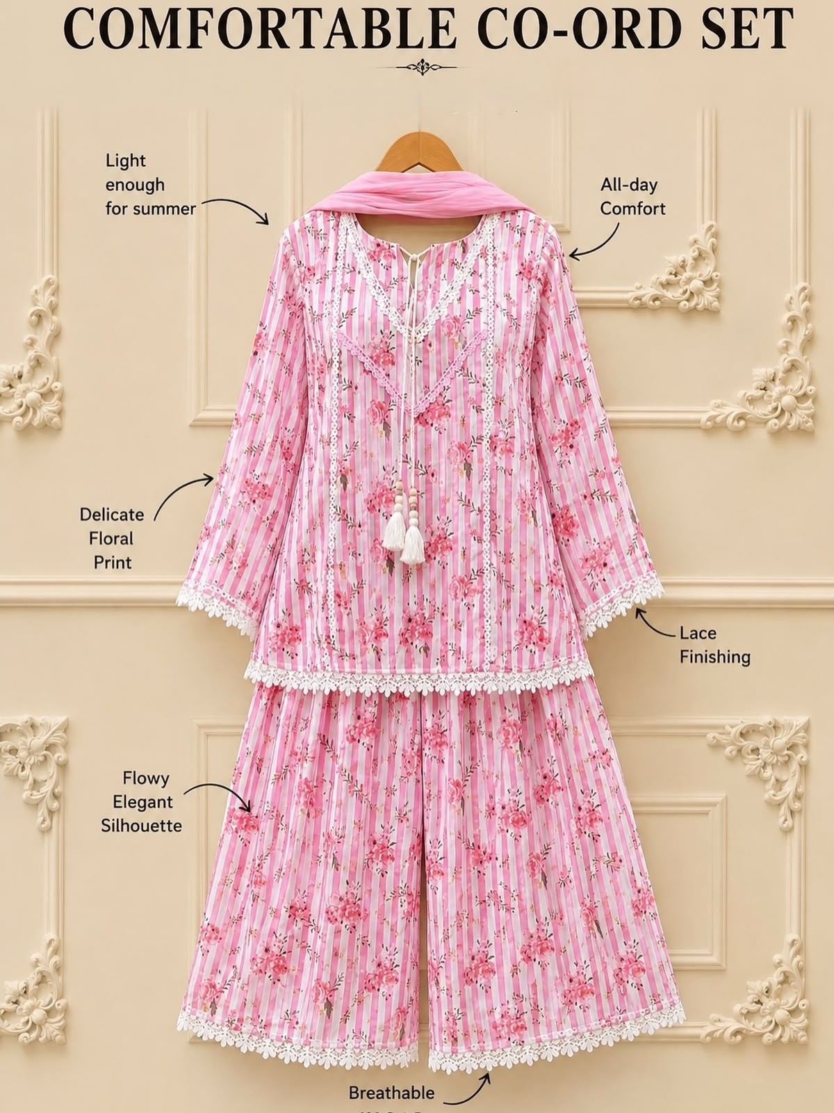 NSR-905 | Pure Natural Crepe Farshi Pant Suit