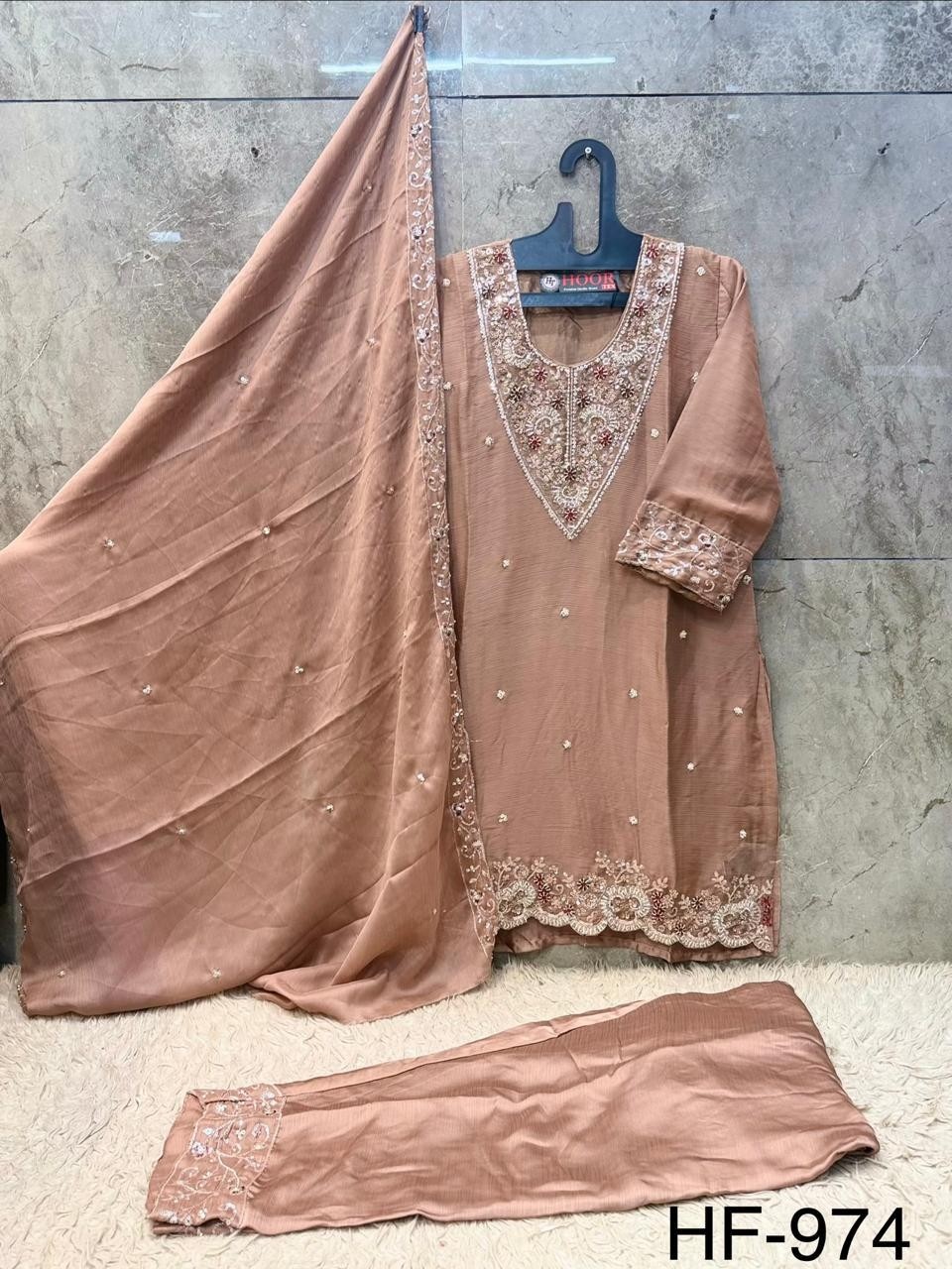 Hoor Tex HF-974 Premium Pakistani Heavy Chiffon Suit