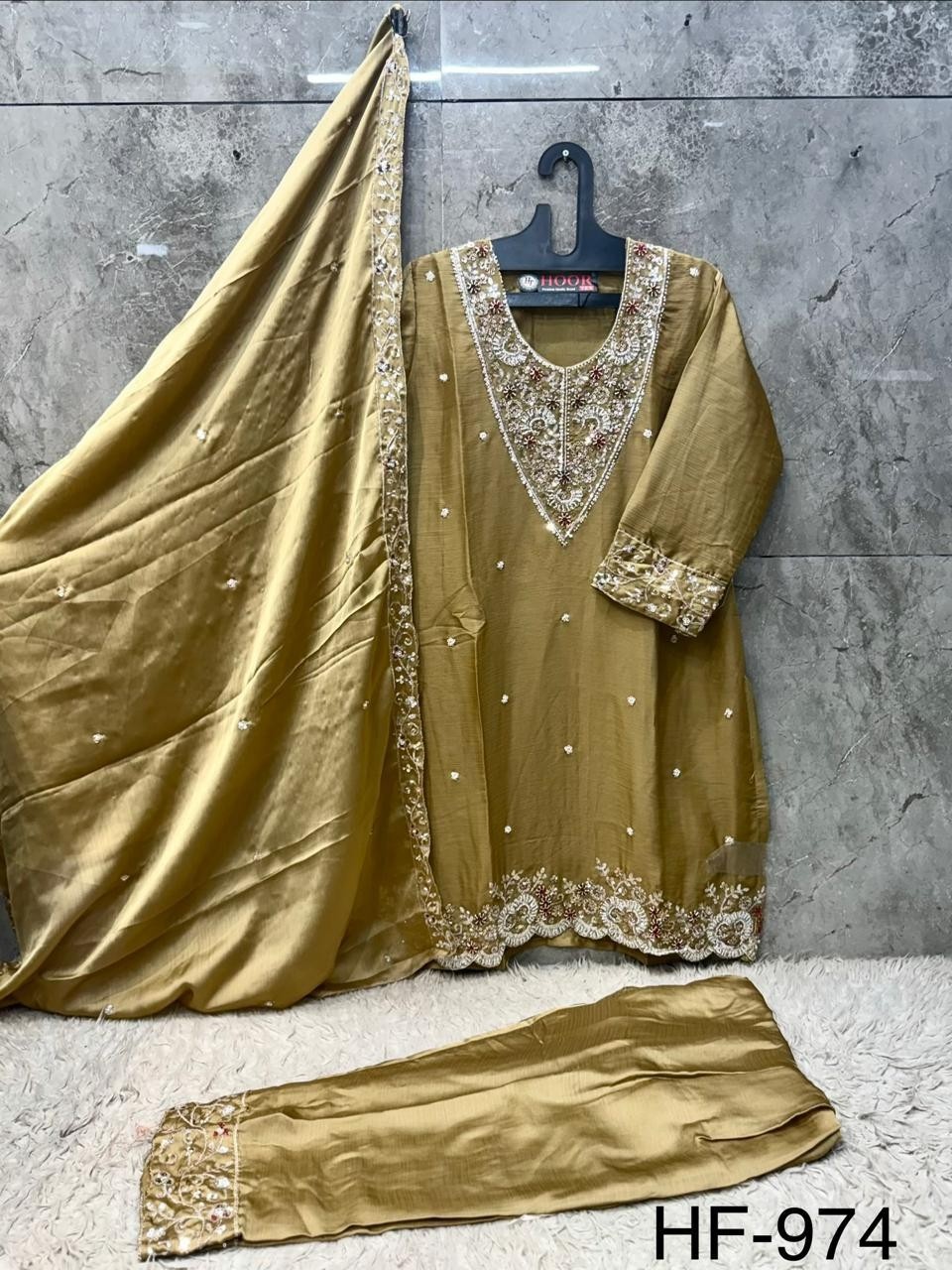 Hoor Tex HF-974 Premium Pakistani Heavy Chiffon Suit