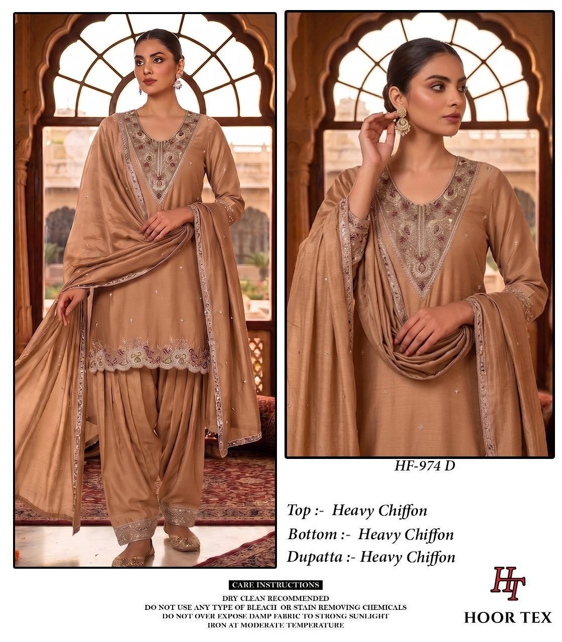 Hoor Tex HF-974 Premium Pakistani Heavy Chiffon Suit