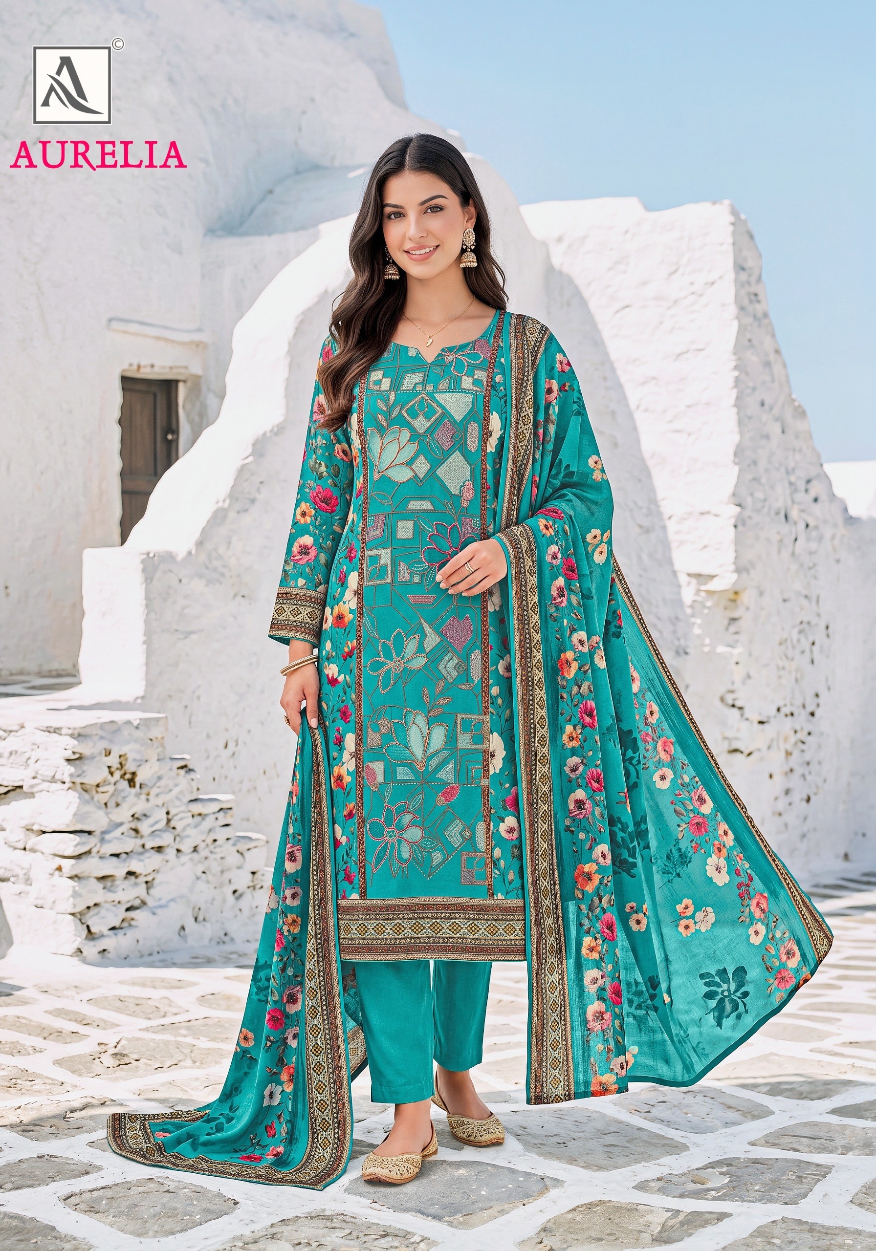ALOK AURELIA | Pure Viscose Maslin Designer Suit