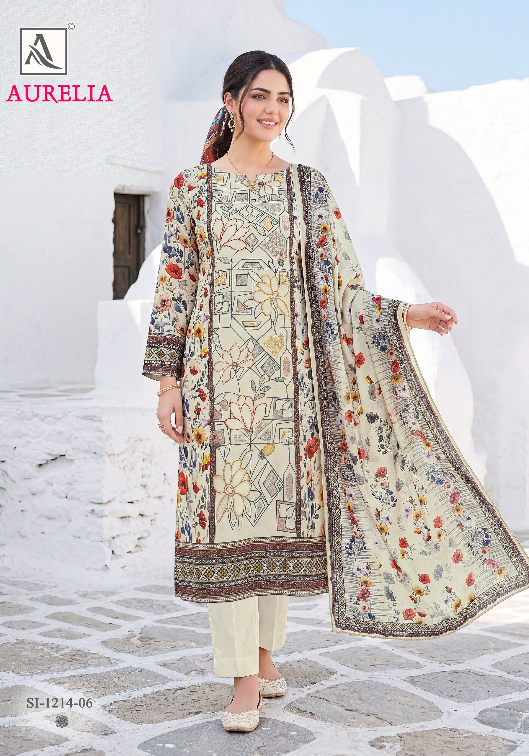ALOK AURELIA | Pure Viscose Maslin Designer Suit