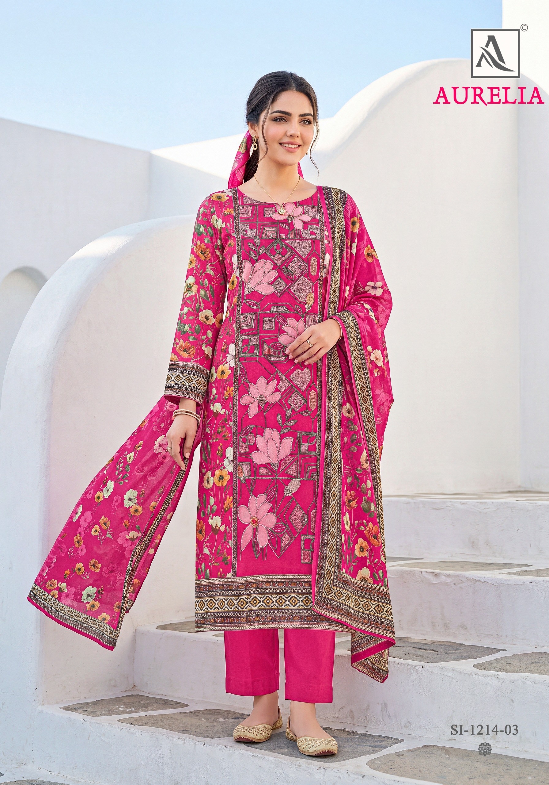 ALOK AURELIA | Pure Viscose Maslin Designer Suit