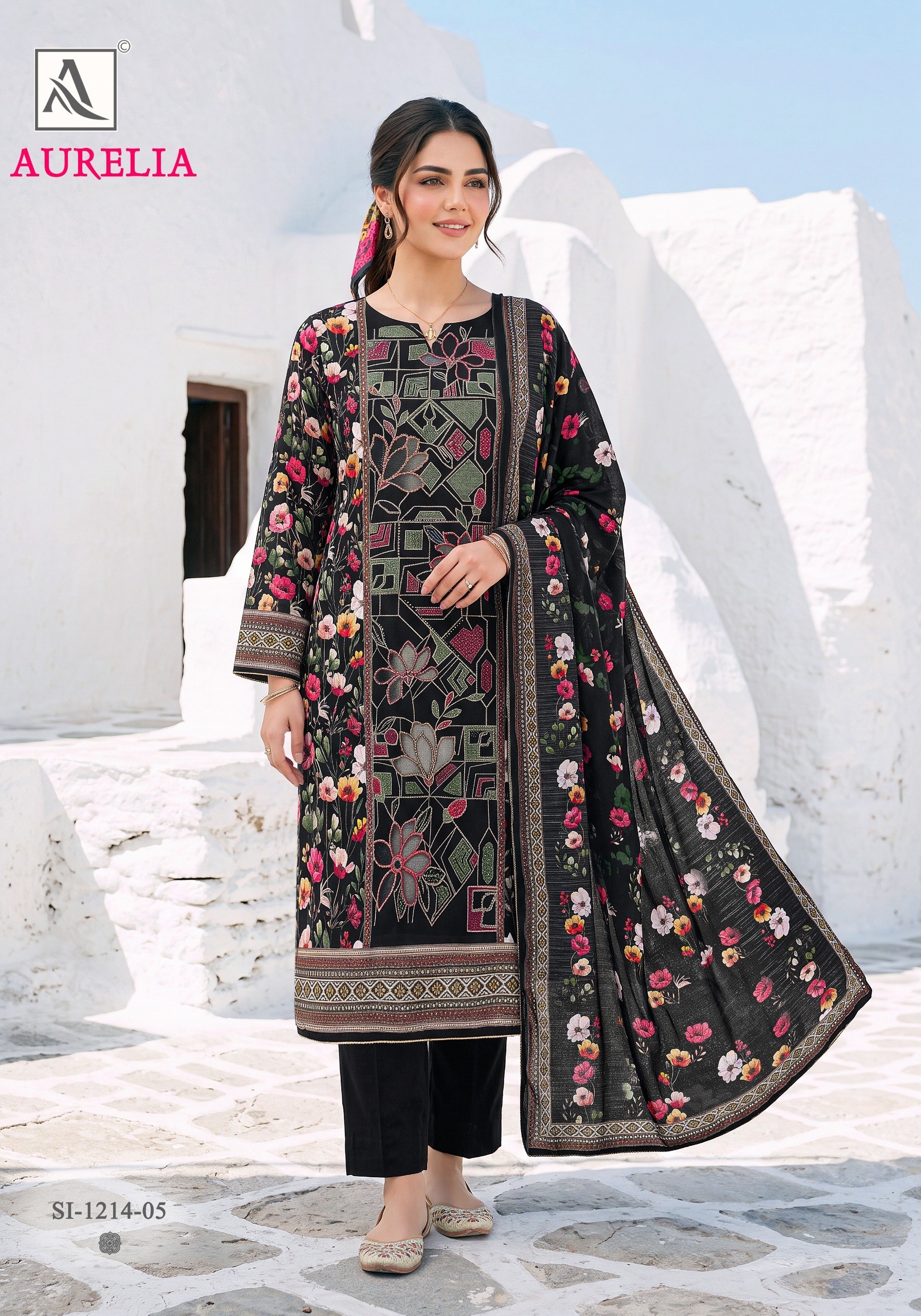 ALOK AURELIA | Pure Viscose Maslin Designer Suit