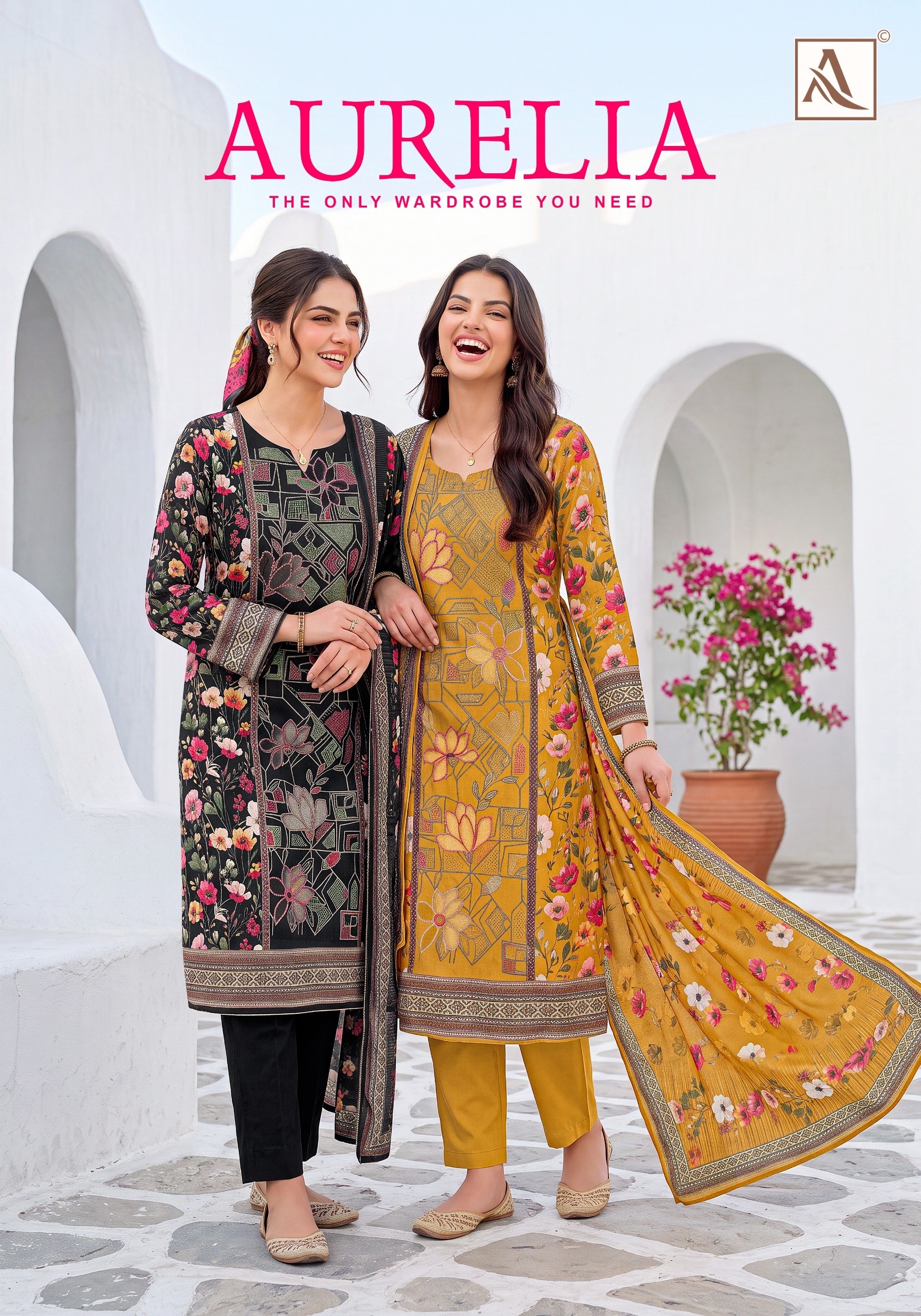 ALOK AURELIA | Pure Viscose Maslin Designer Suit