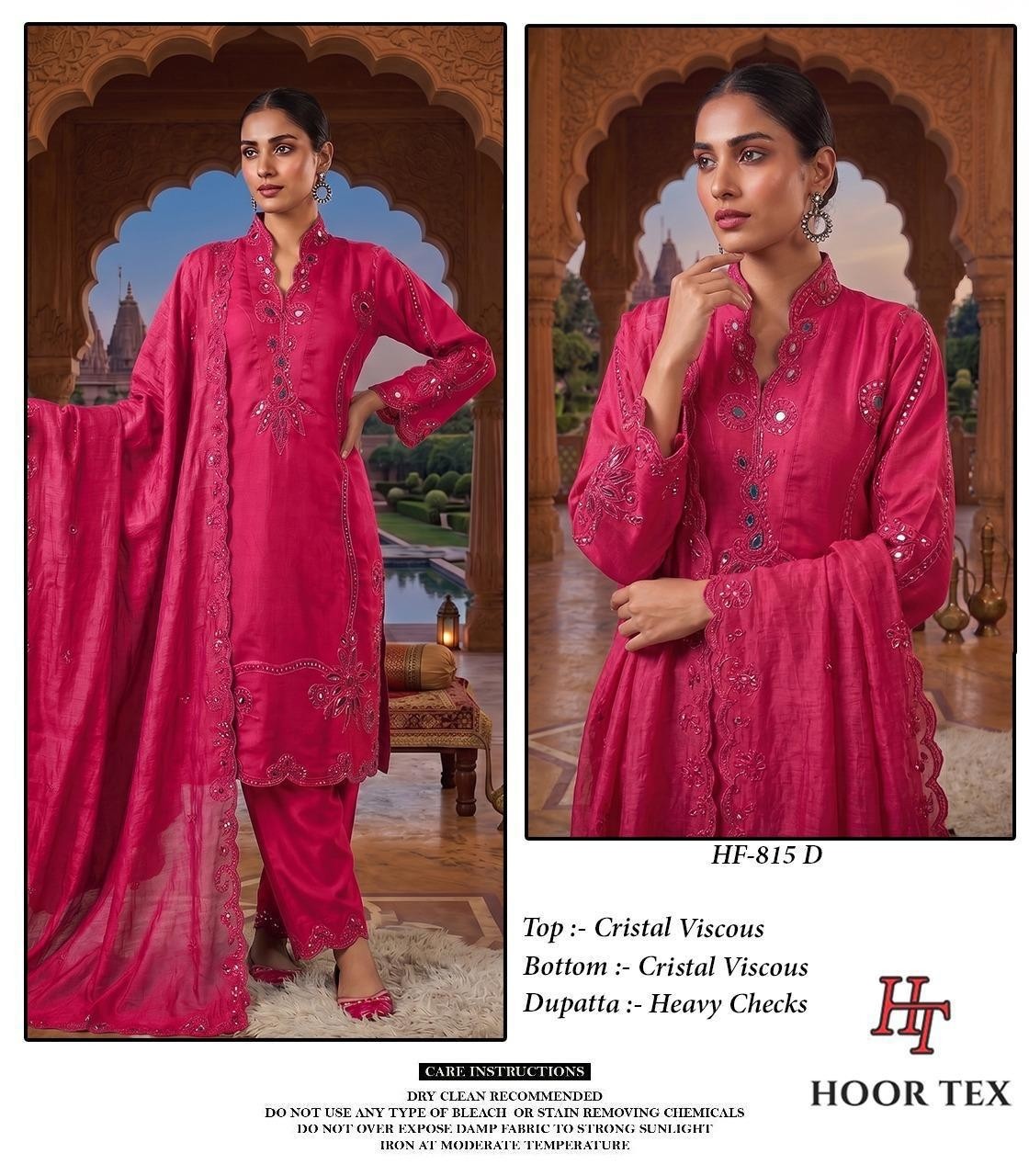 Hoor Tex HF-815 A to D | Pakistani Viscose Suit