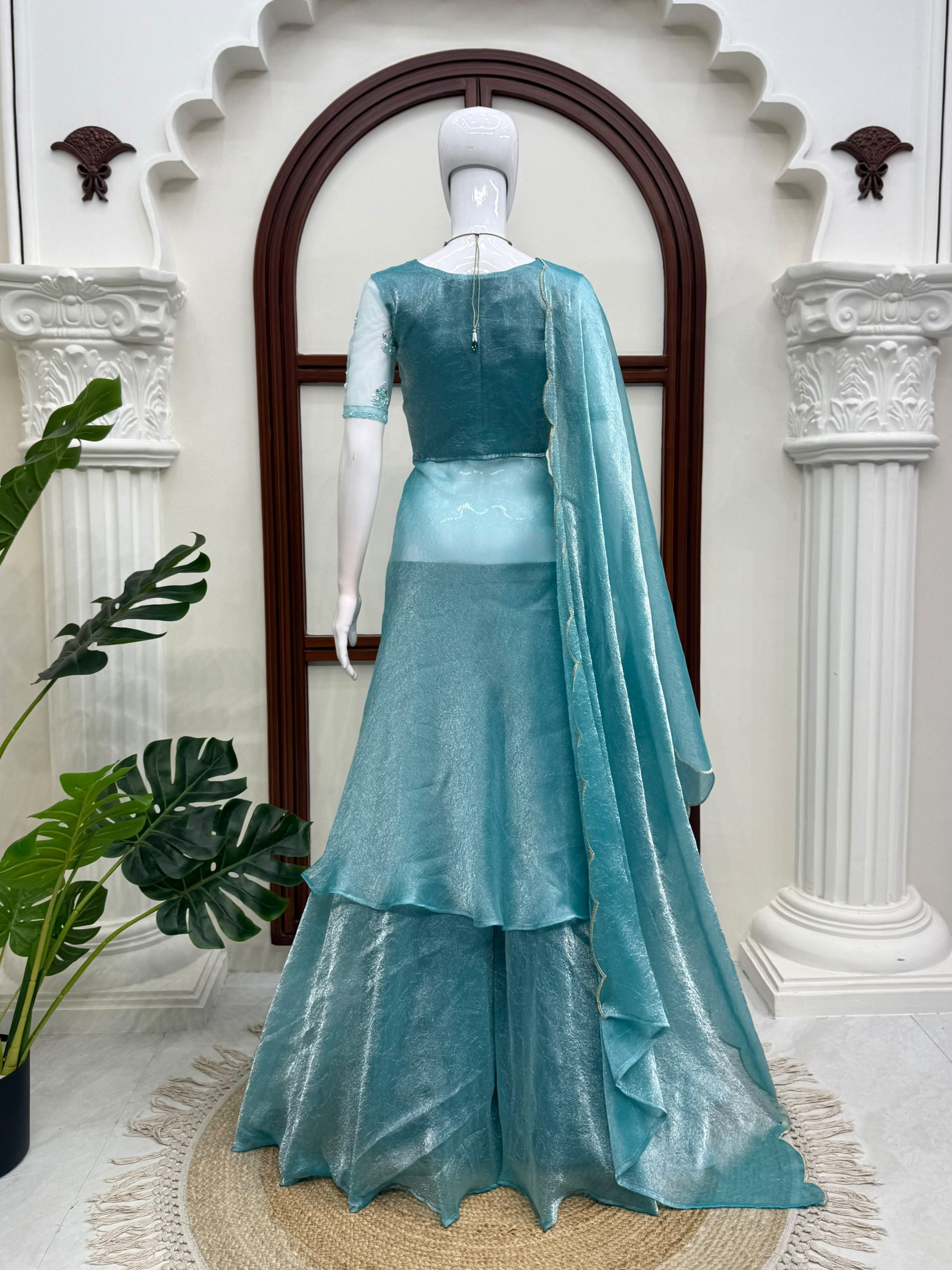 KD-1645 | Fendy Crush Hand Work Anarkali Set