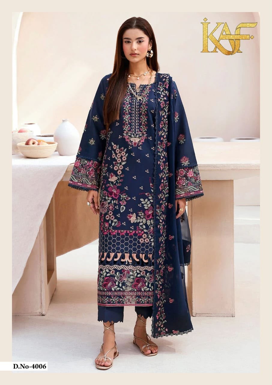 KAF Fabric Evayra Gulaal Vol-4 | Luxury Lawn Cotton Suit
