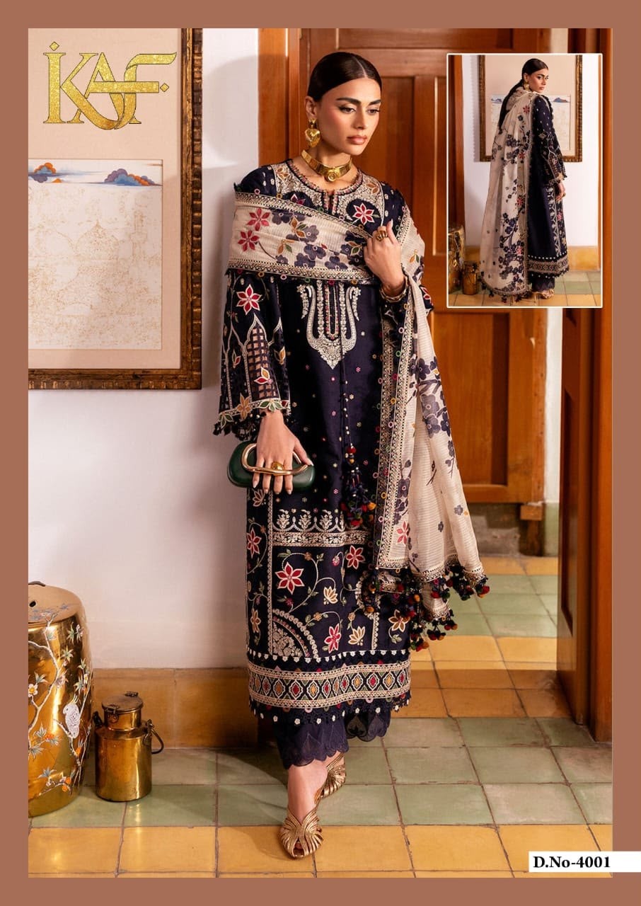 KAF Fabric Evayra Gulaal Vol-4 | Luxury Lawn Cotton Suit