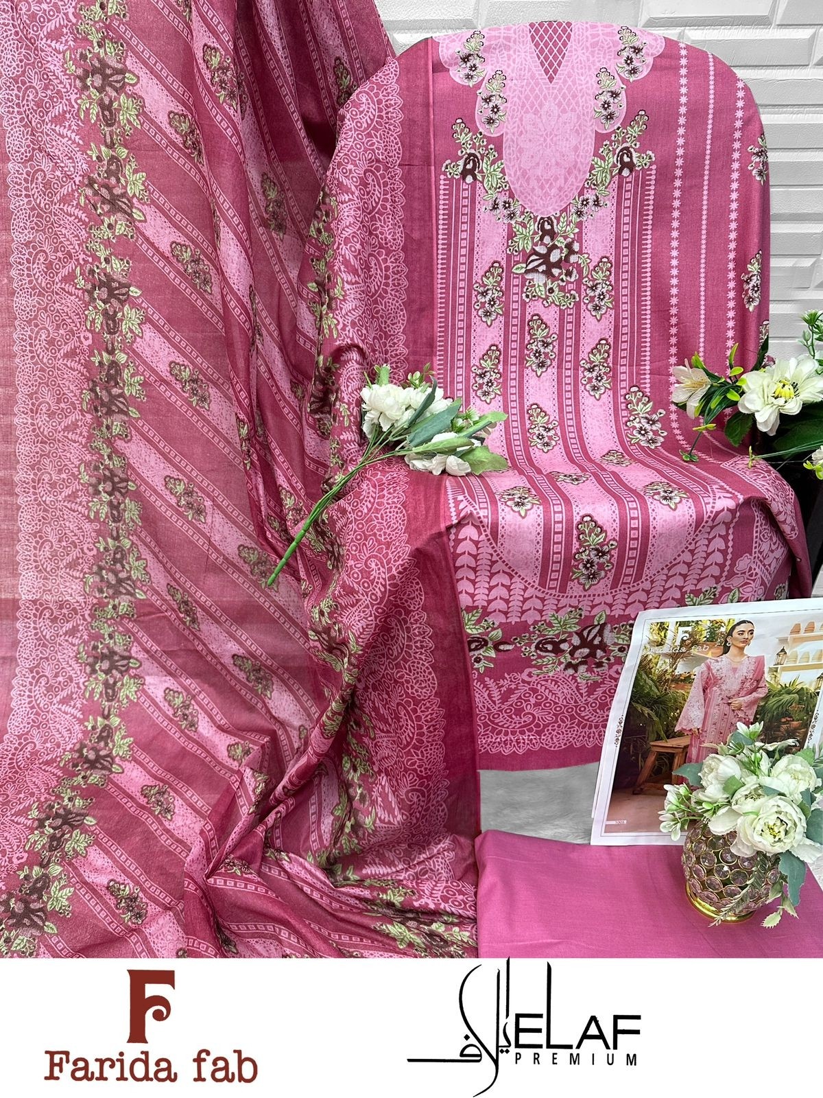 FARIDA FAB ELAF PREMIUM | Pure Cotton Suit