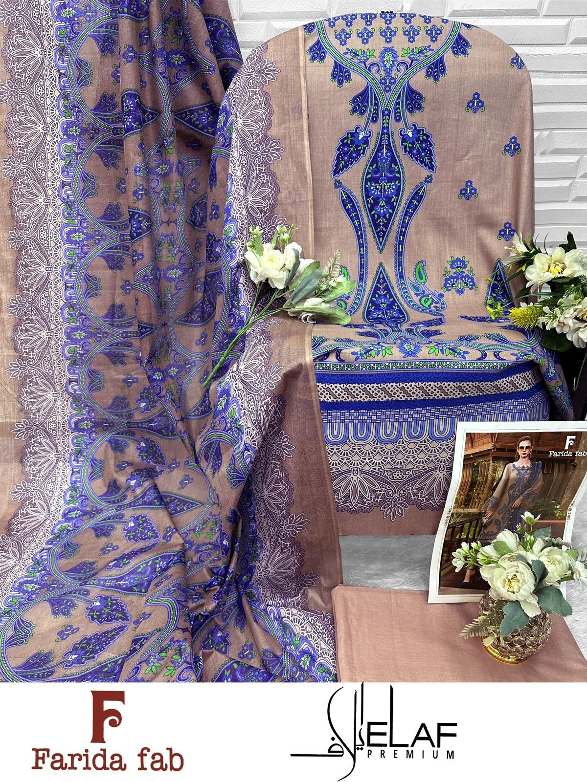FARIDA FAB ELAF PREMIUM | Pure Cotton Suit