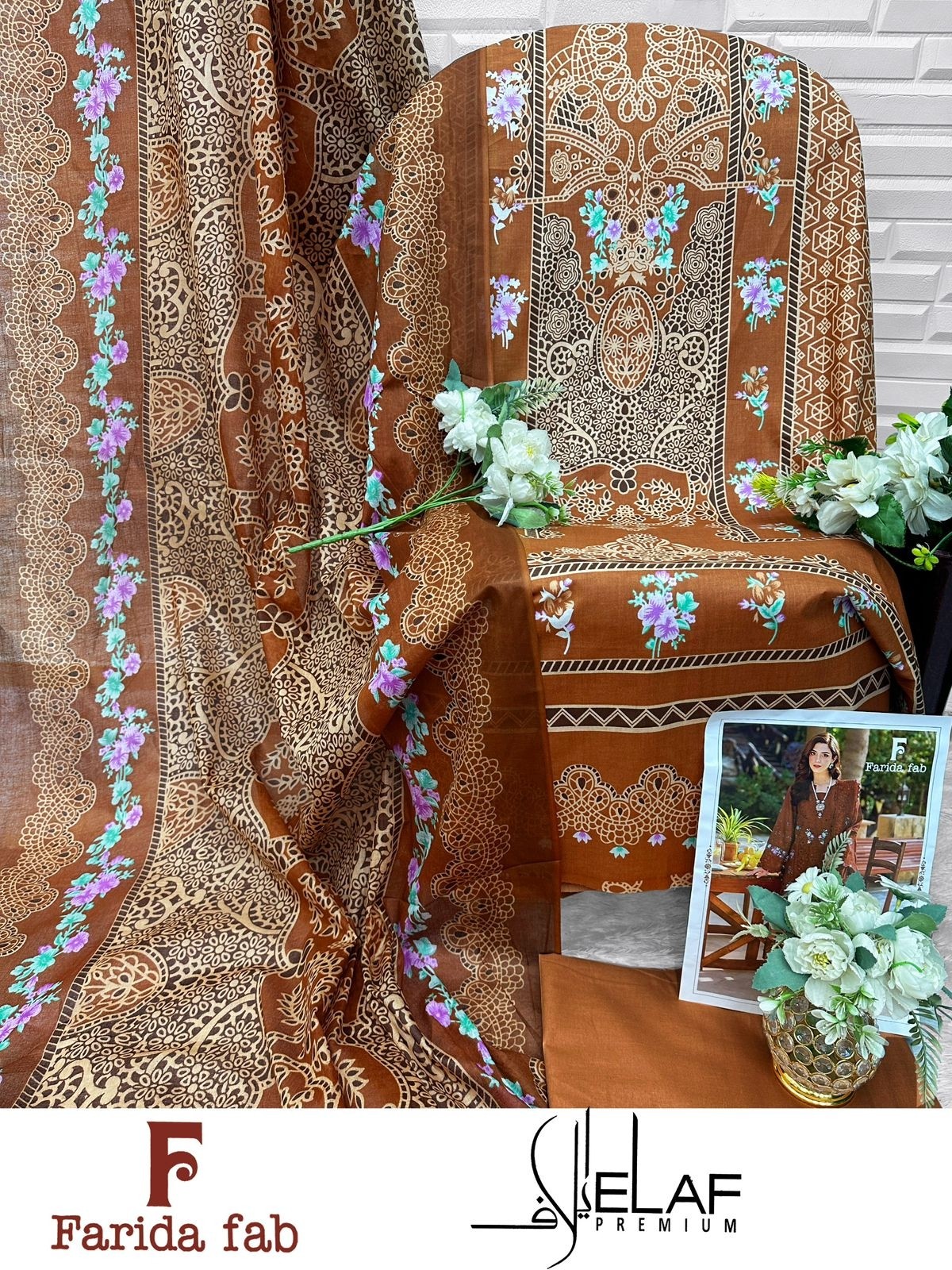 FARIDA FAB ELAF PREMIUM | Pure Cotton Suit