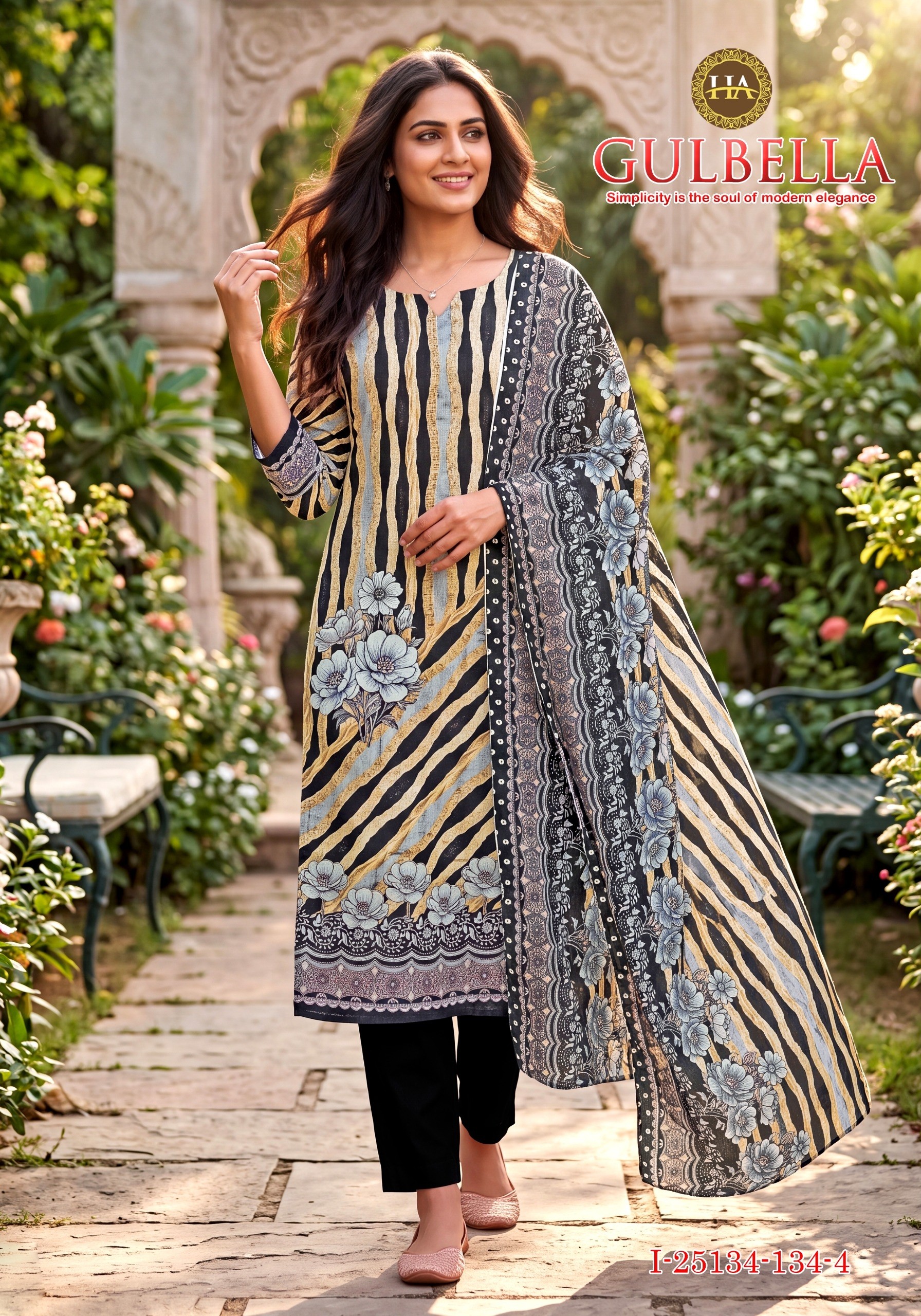 HARSHIT GULBELA | Pure Cambric Designer Print Suit