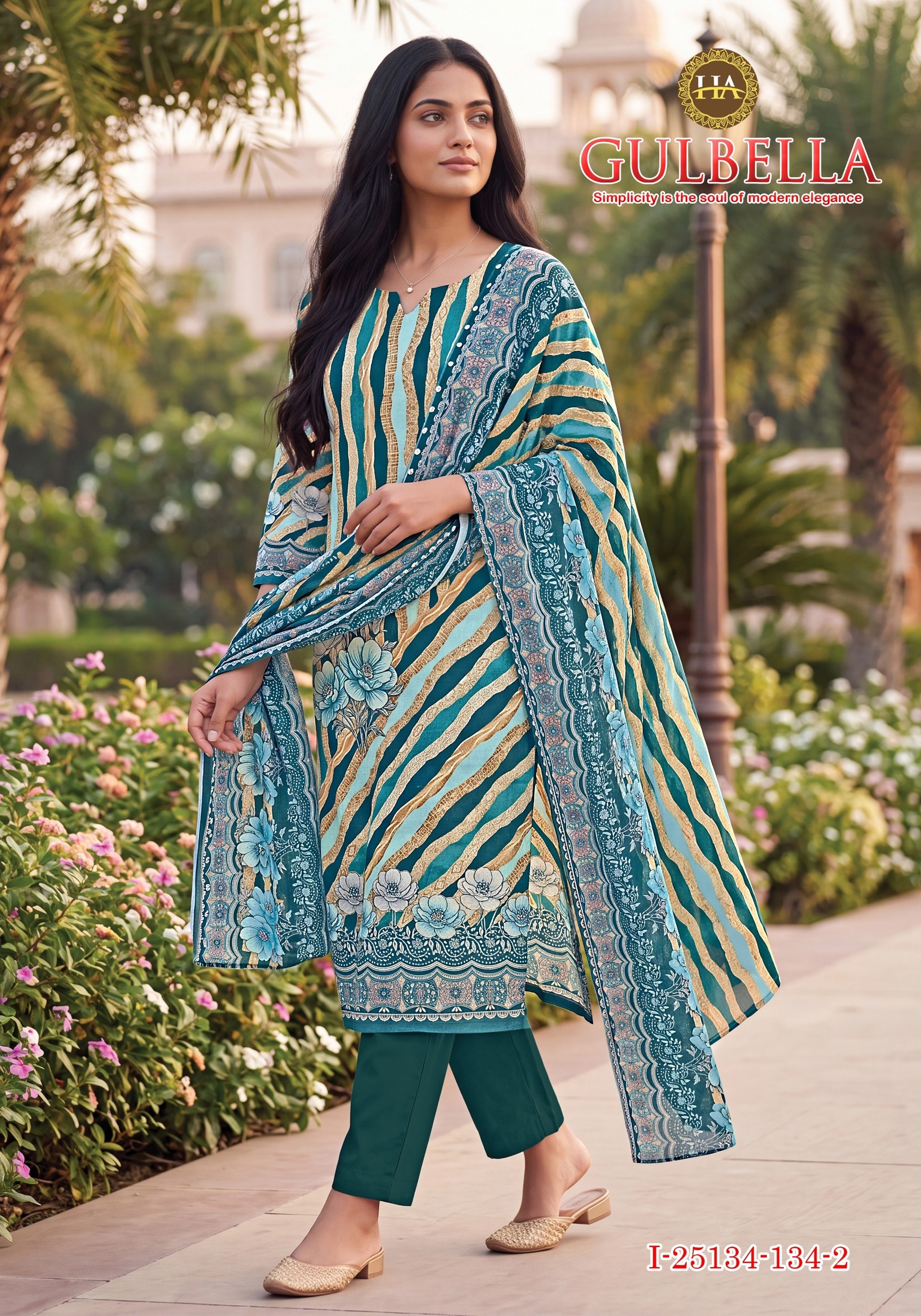 HARSHIT GULBELA | Pure Cambric Designer Print Suit