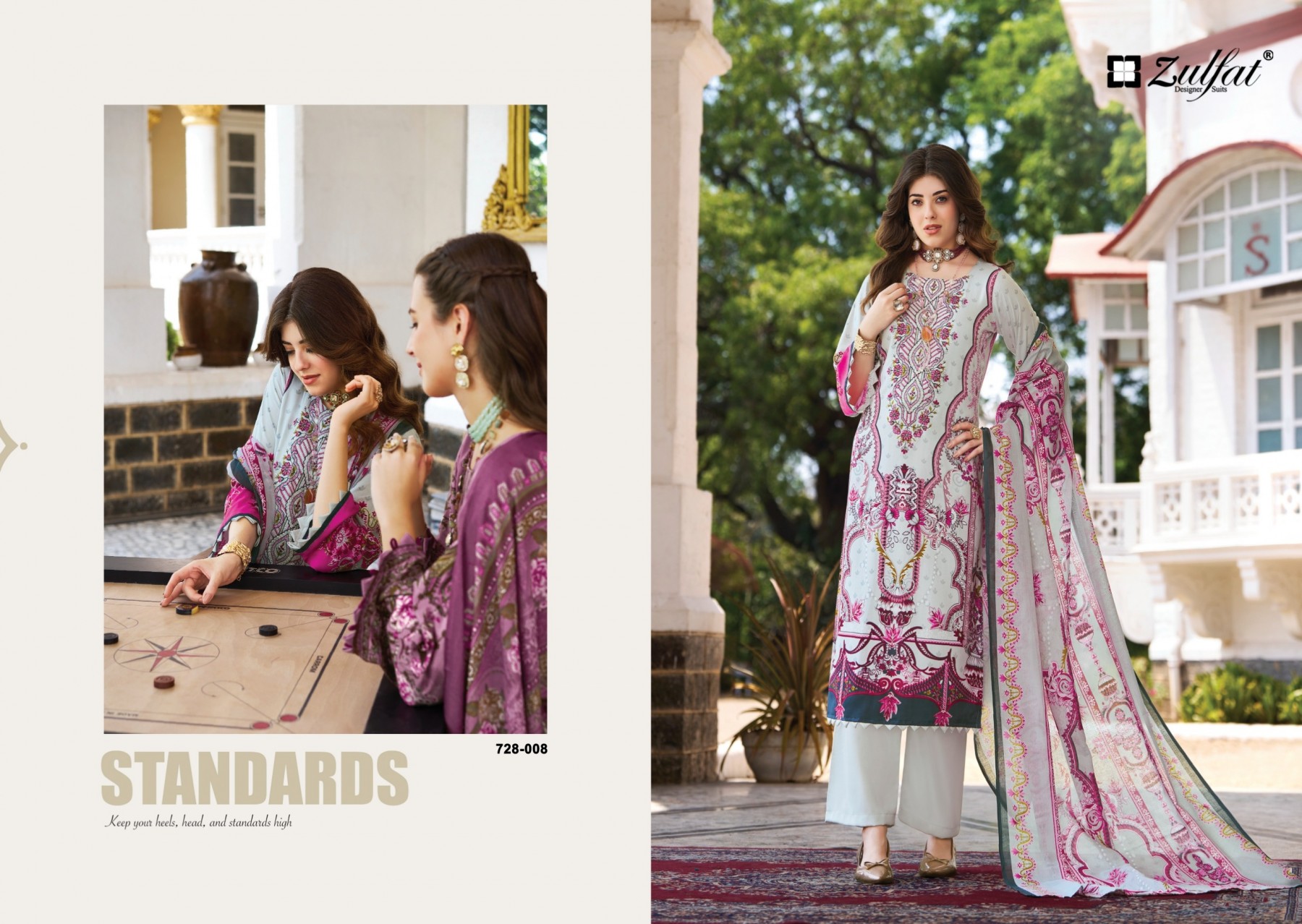 Zulfat AFREEN | Pure Jam Cotton Embroidered Suit