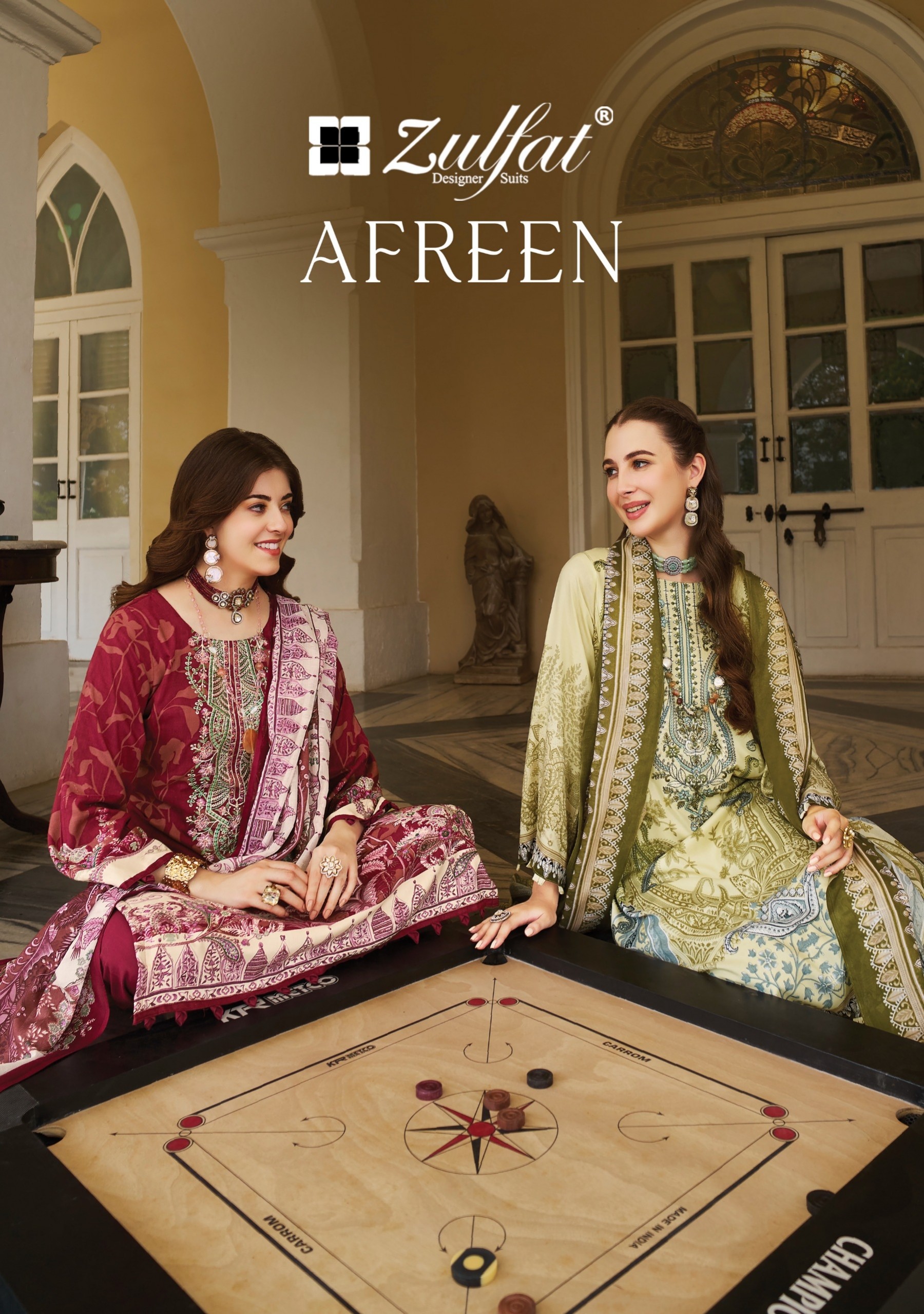 Zulfat AFREEN | Pure Jam Cotton Embroidered Suit