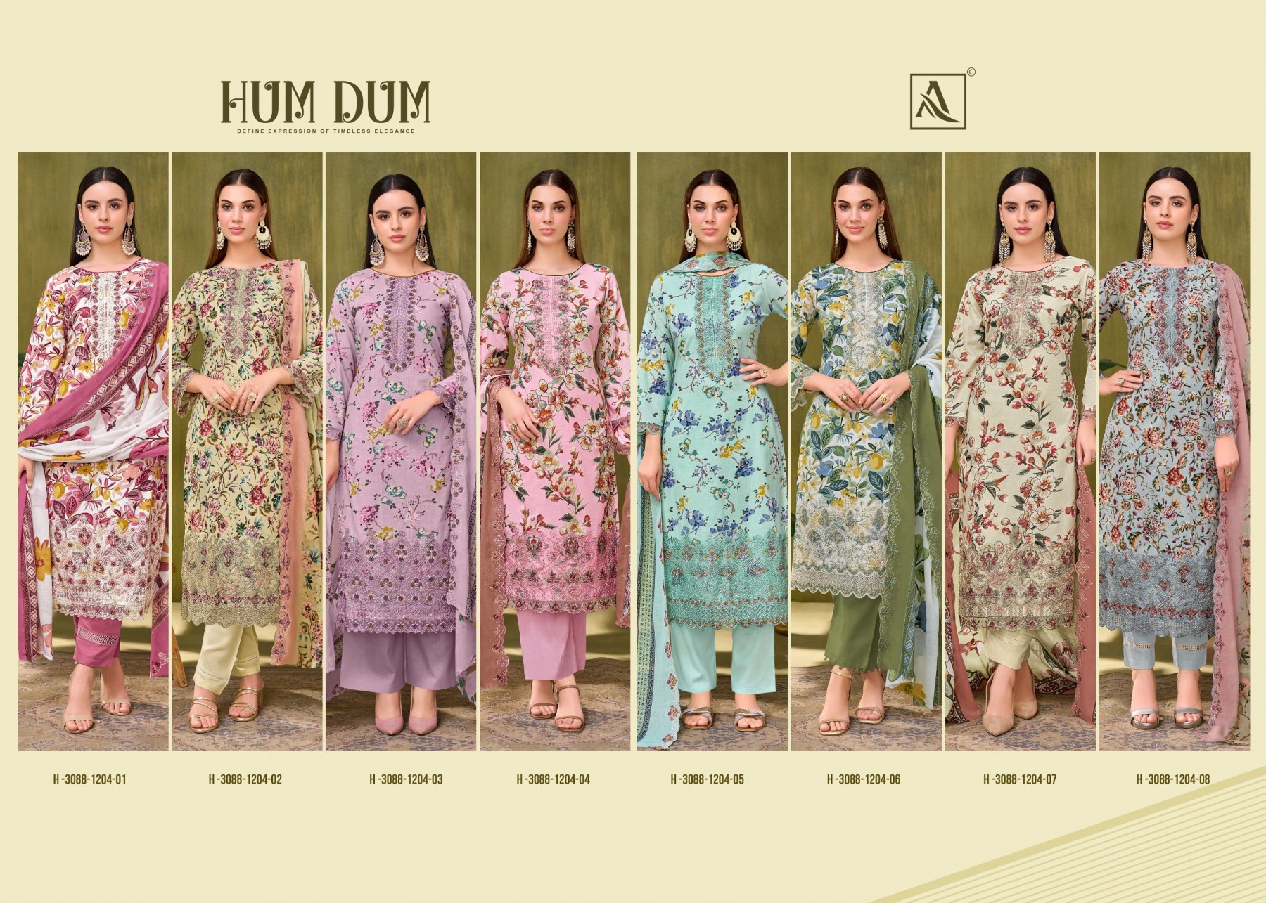 ALOK SUIT HUM DUM | Pure Cambric Cotton Suit